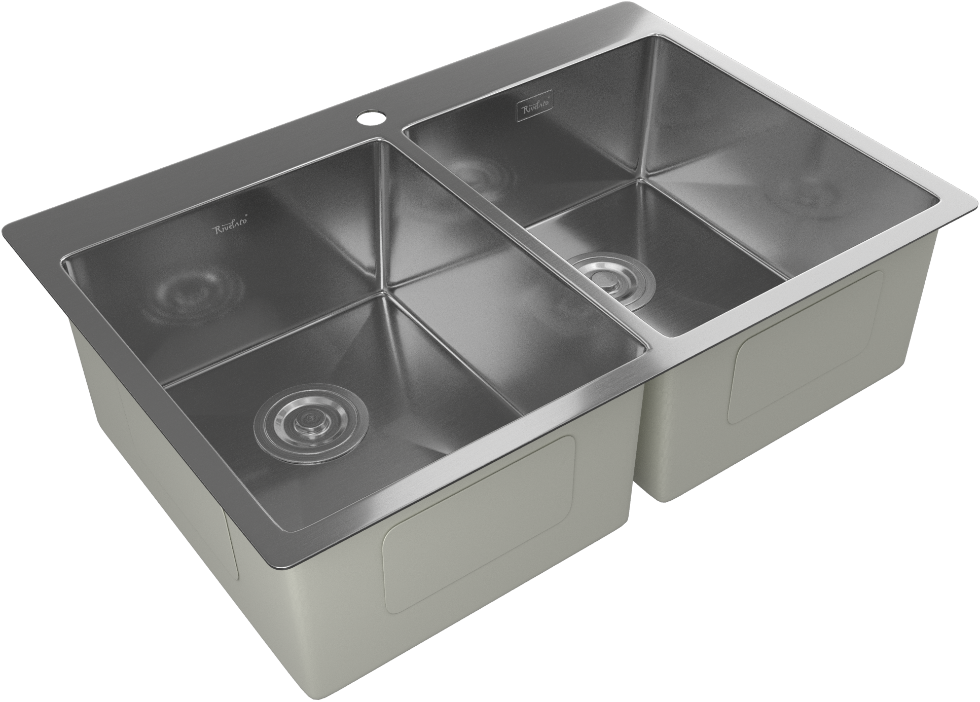 Rivelato Rinox 7450 2В Мойка нерж.сталь 2 чаши 740*500*200 мм арт.7450 2В Rivelato Rinox 7450 2В Мойка нерж.сталь 2 чаши 740*500*200 мм арт.7450 2В