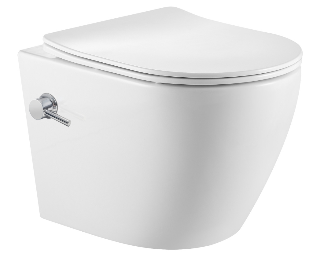 Унитаз подвесной IBERICA BLANCA BILBAO ALTO BIDE Tornado с функцией биде, белый (IB.BLA.234.1B1B) Унитаз подвесной IBERICA BLANCA BILBAO ALTO BIDE Tornado с функцией биде, белый (IB.BLA.234.1B1B)