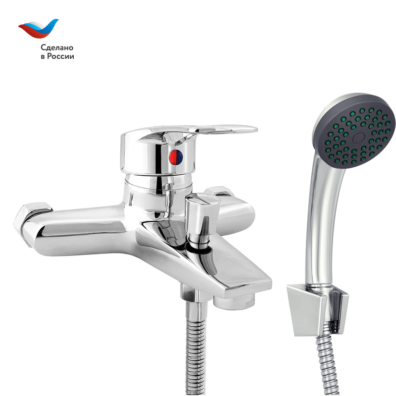 ПРОРАБ Смеситель для ванны с коротким литым изливом, одноручный, СЛАВЕН, Ц30