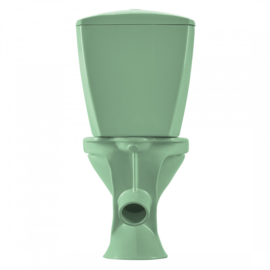 Унитаз-компакт "Версия" наклонный выпуск, с кнопочной арматурой и сиденьем, салатовый  SANTERI Унитаз-компакт "Версия" наклонный выпуск, с кнопочной арматурой и сиденьем, салатовый  SANTERI
