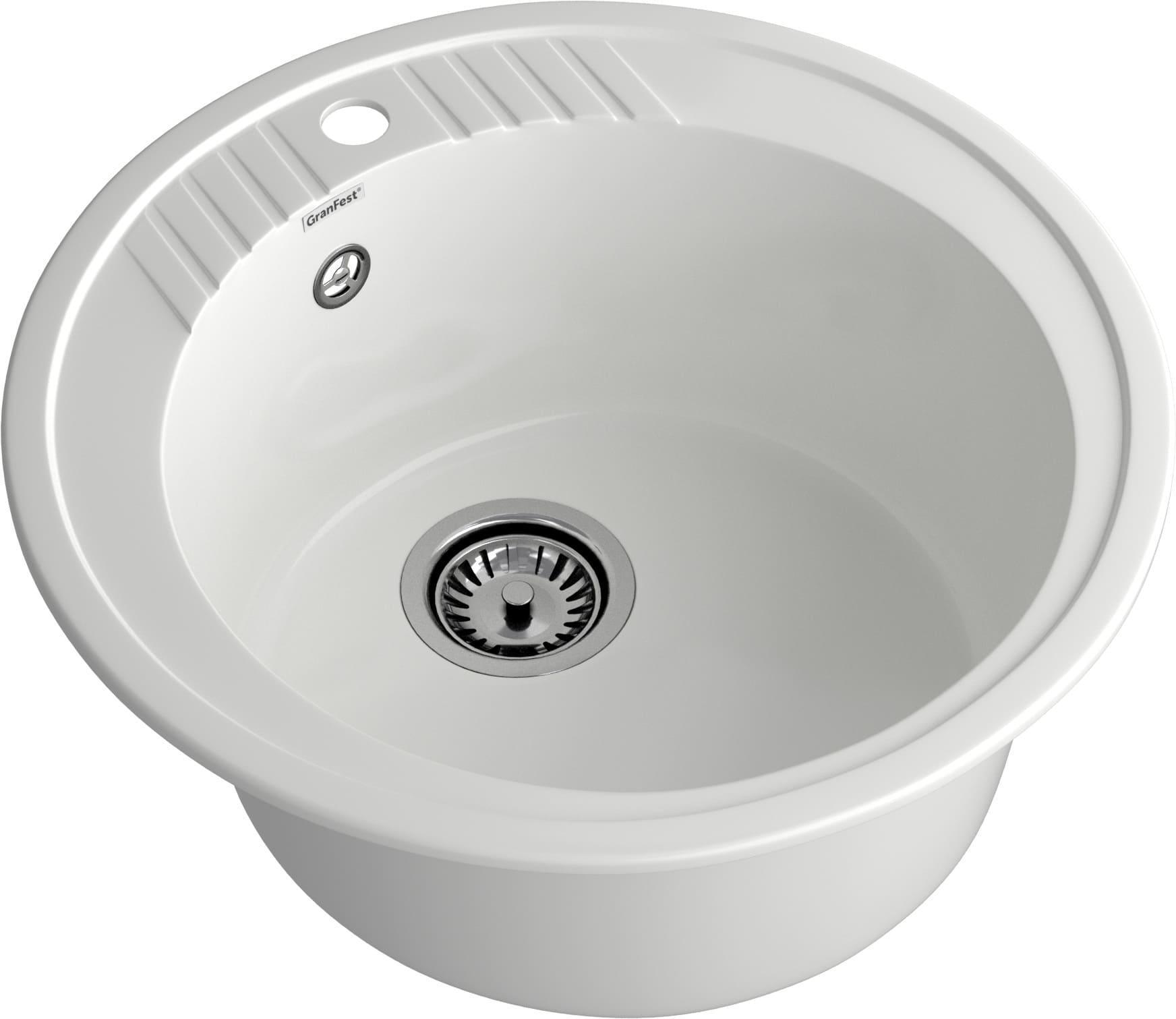 GRANFEST Мойка композит RONDO GF-R--520   D=520 мм   иней   арт.GF- GRANFEST Мойка композит RONDO GF-R--520   D=520 мм   иней   арт.GF-