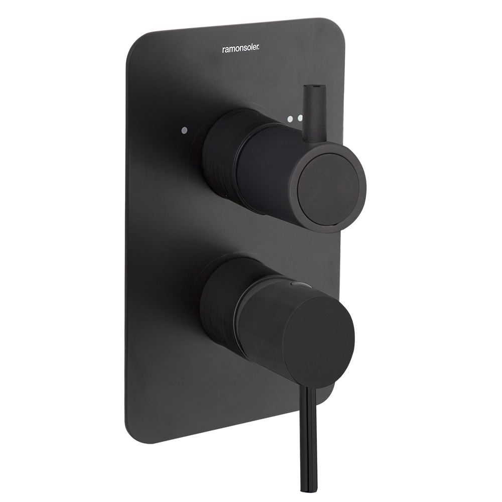 Встраиваемый смеситель для душа ODISEA 391513SNM матовый черный на 3 выхода 