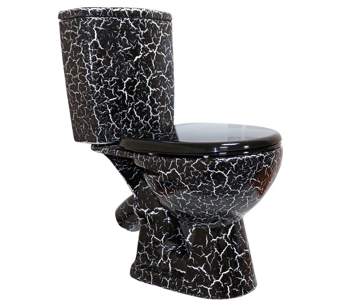 УЮТ Унитаз-компакт, косой выпуск, 2-х режимн. арм-ра, сид. п/п Уклад, черный кракелюр, ROSA УЮТ Унитаз-компакт, косой выпуск, 2-х режимн. арм-ра, сид. п/п Уклад, черный кракелюр, ROSA