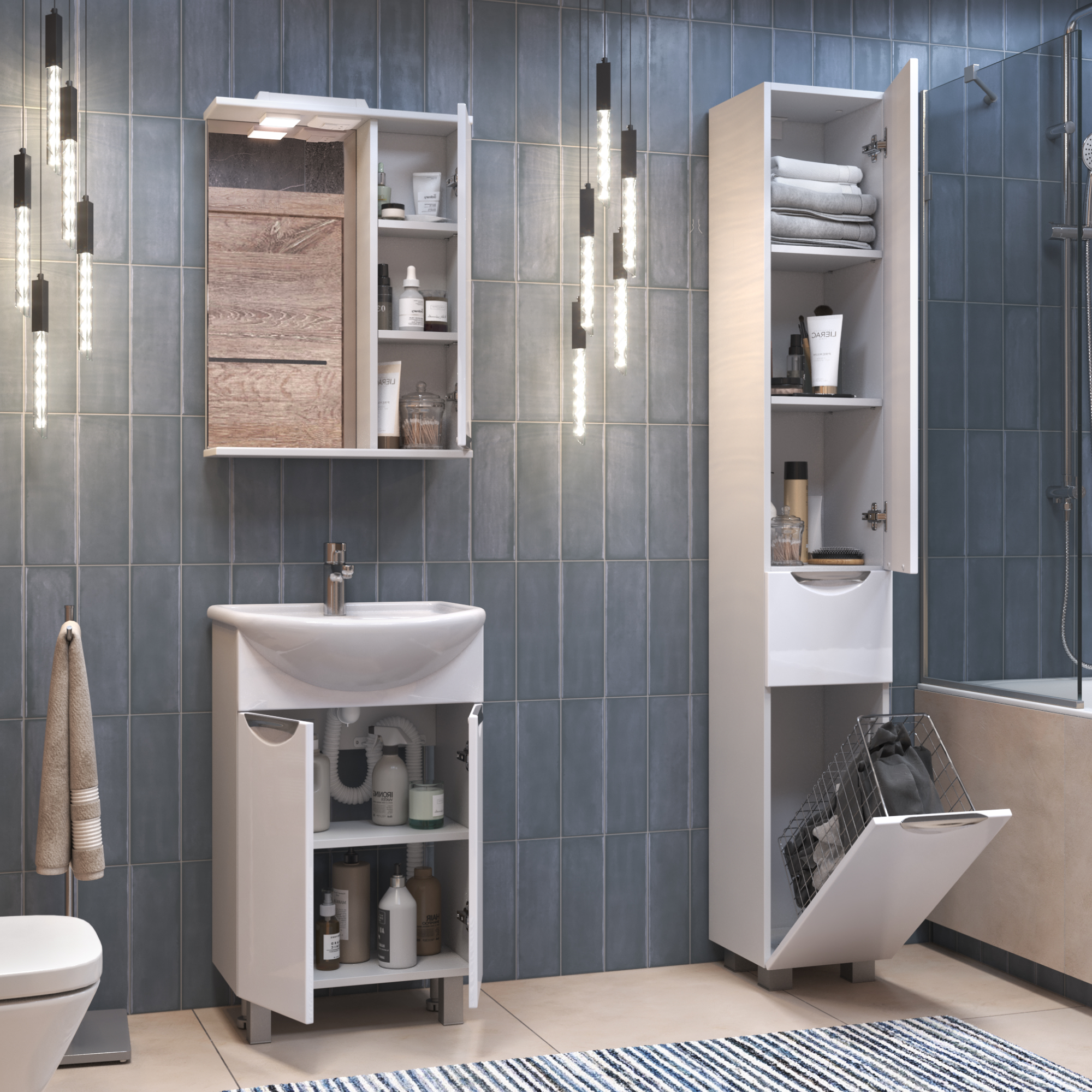 Зеркало со шкафом VIGO Callao 50 подвесное белый (z.CAL.50.R.El) Зеркало со шкафом VIGO Callao 50 подвесное белый (z.CAL.50.R.El)