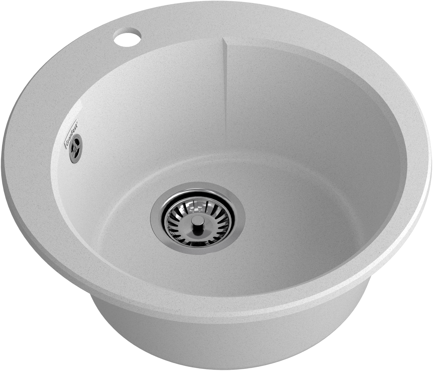 GRANFEST Мойка URBAN 649  1-чаша D-490мм серый арт.GF-UR- GRANFEST Мойка URBAN 649  1-чаша D-490мм серый арт.GF-UR-