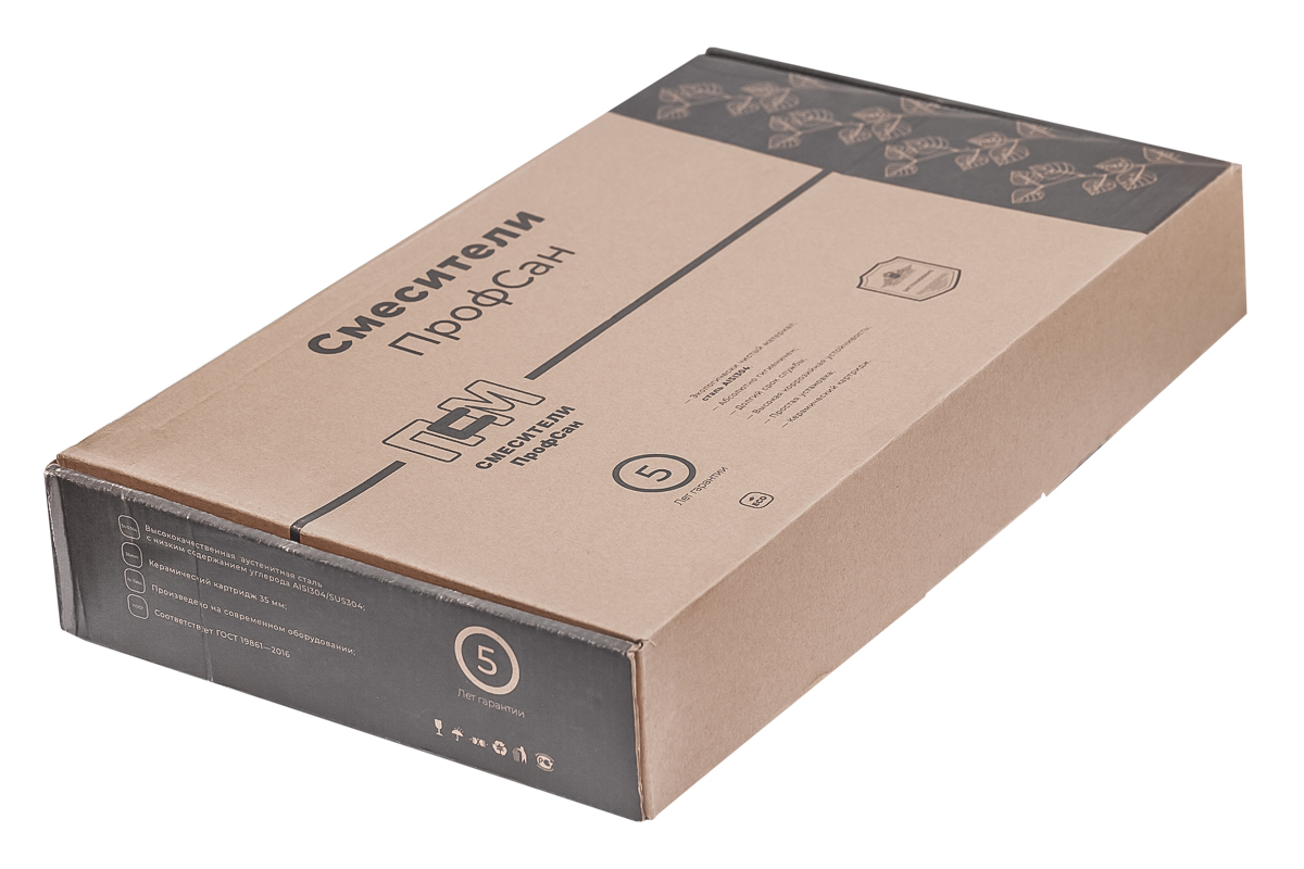 Смеситель для кухни ПРОФСАН ПСМ-300-11 STEEL нержавеющая сталь AISI-304с подключением фильтра тип См