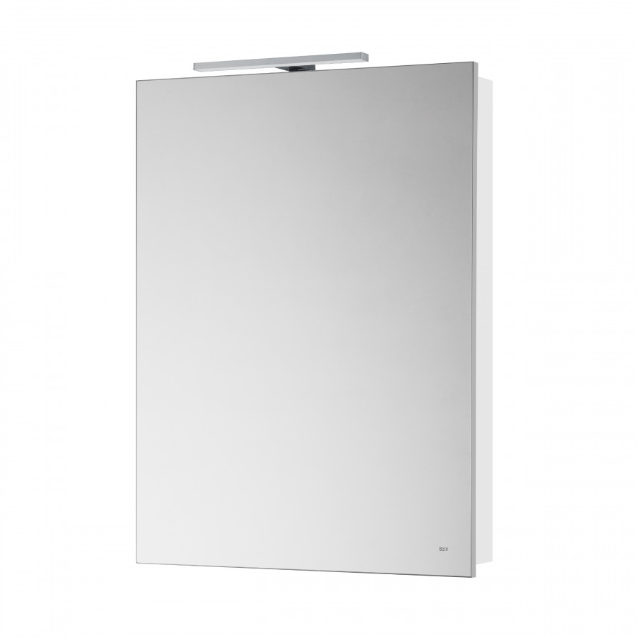 VICTORIA левый зеркальный шкаф 600, 606x141x810 мм, белый глянец 