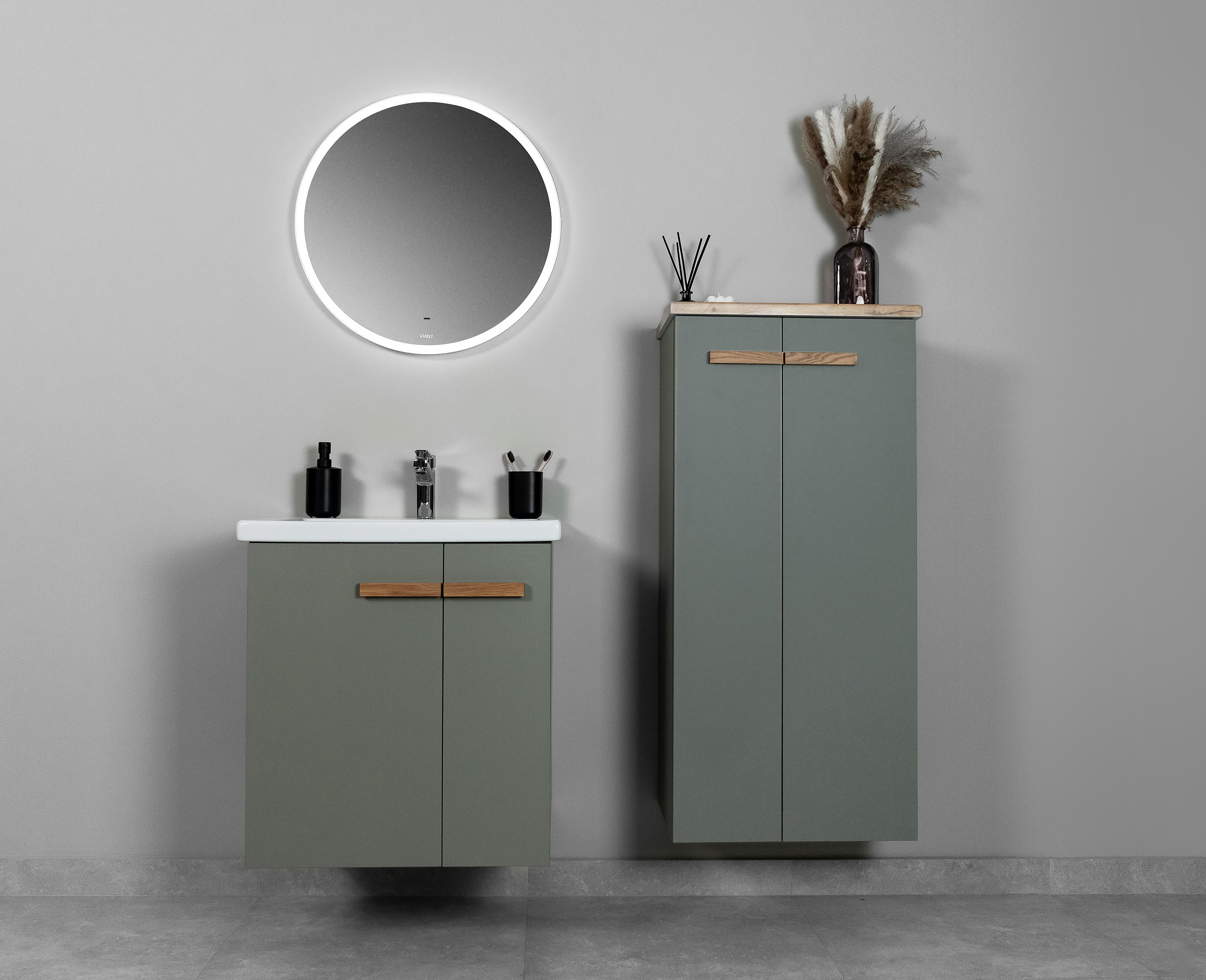 Шкаф-пенал VIANT МЮНХЕН 50 подвесной  хаки (VMUN50H-PENP) Шкаф-пенал VIANT МЮНХЕН 50 подвесной  хаки (VMUN50H-PENP)