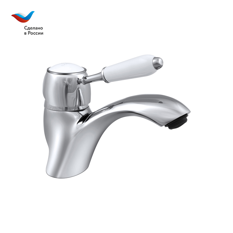 КОТТЕДЖ Смеситель для умывальника с литым изливом, одноручный, СЛАВЕН, М10