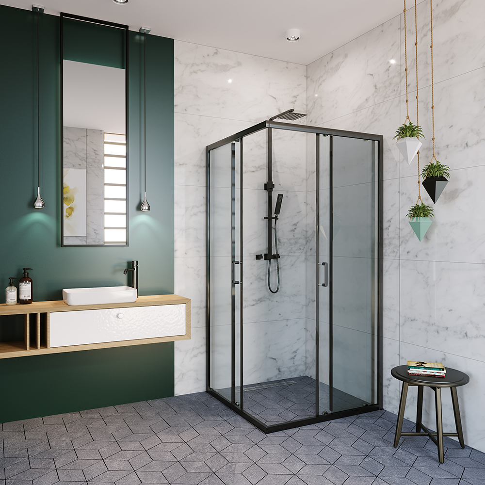 Душевой уголок ALEX BAITLER 1 серия AB1490B1 прозрачное стекло