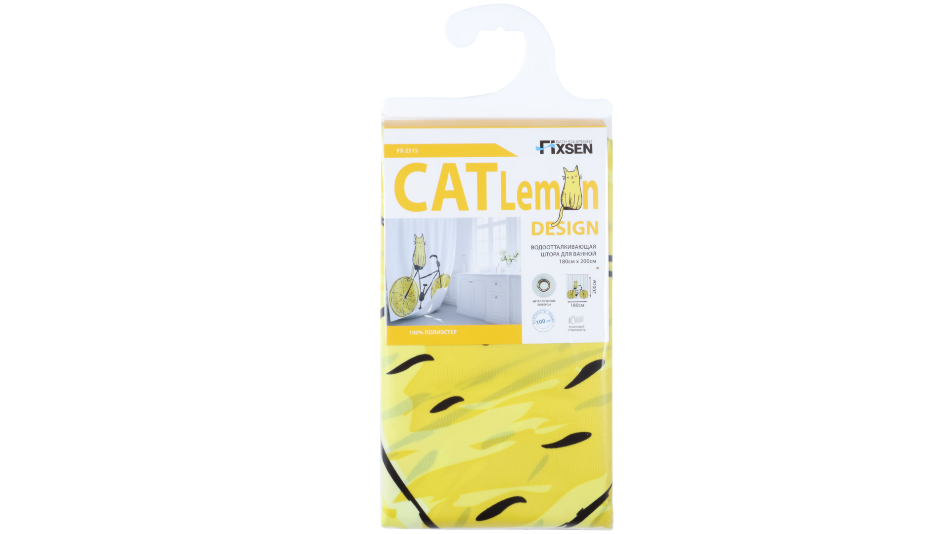 Штора для ванной Fixsen Cat FX-2515 Штора для ванной Fixsen Cat FX-2515