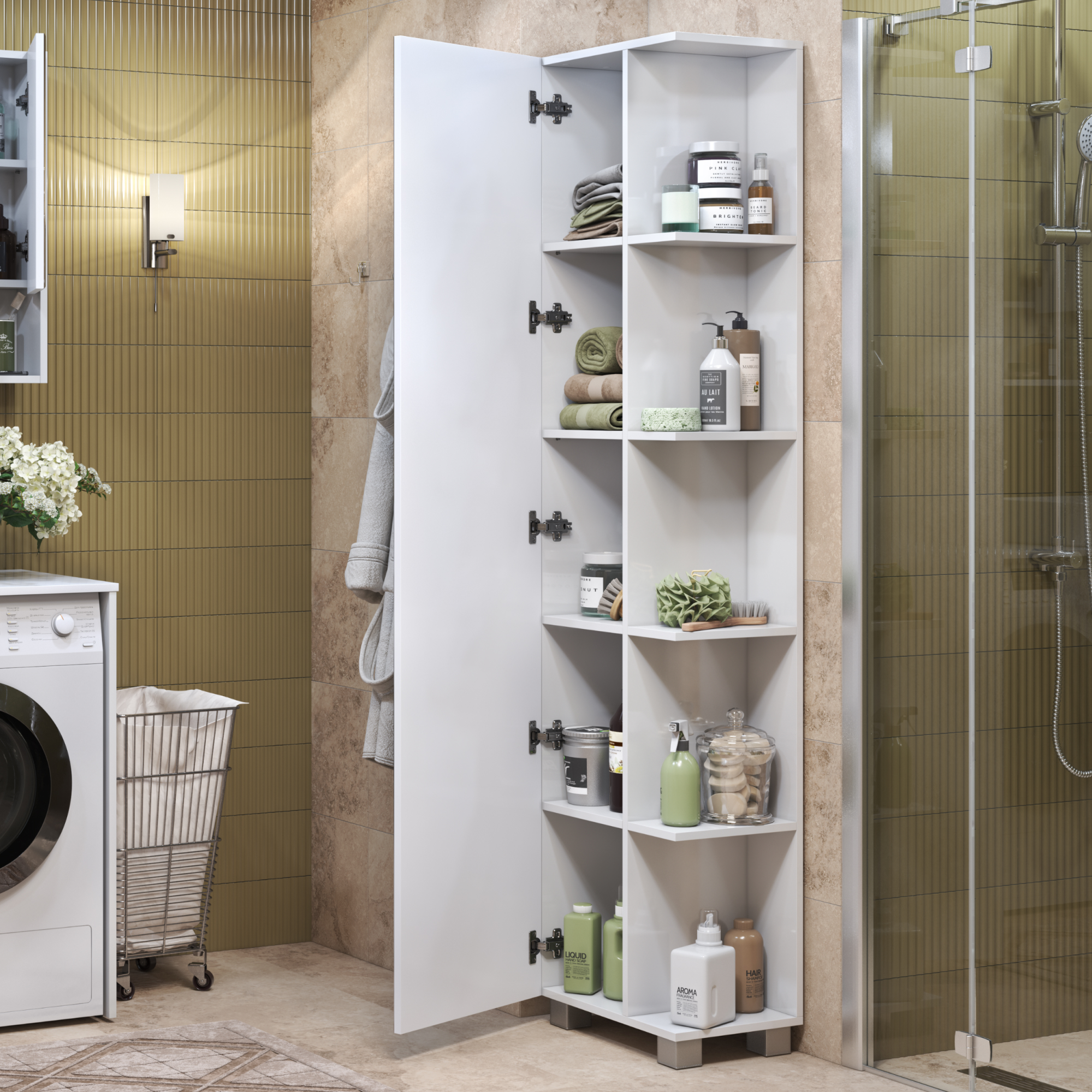 Зеркальный шкаф-пенал VIGO Urban 45 напольный белый (pn.URB.45) Зеркальный шкаф-пенал VIGO Urban 45 напольный белый (pn.URB.45)