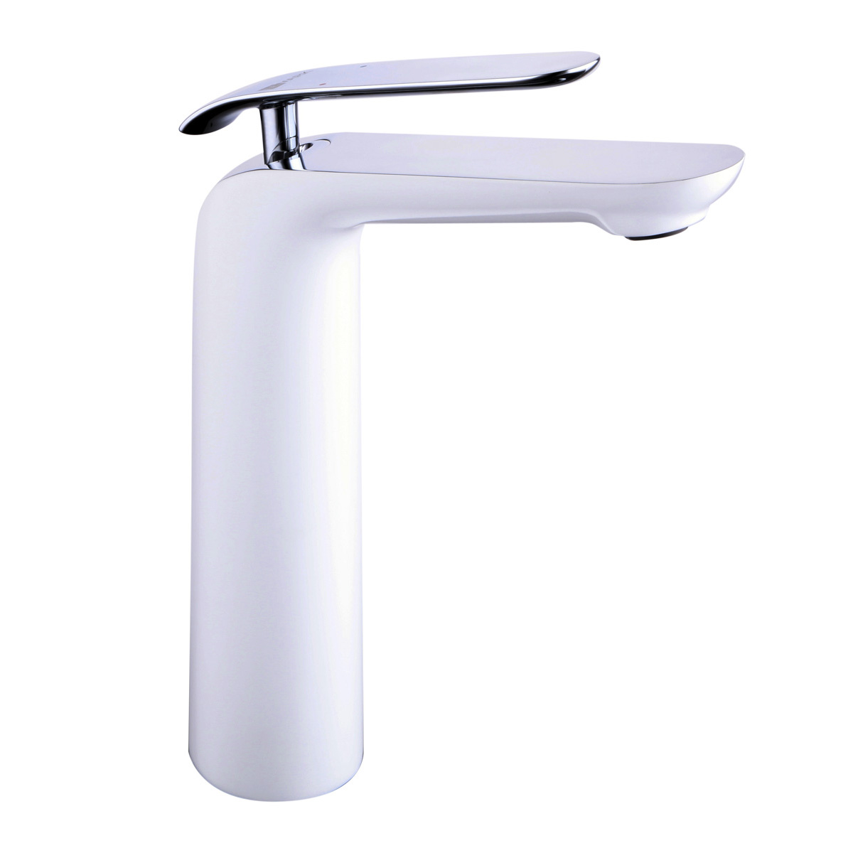 Melange Смеситель для раковины, выс.монолит.излив 229мм, р/ОД, хром/белый, LM, LM4909CW