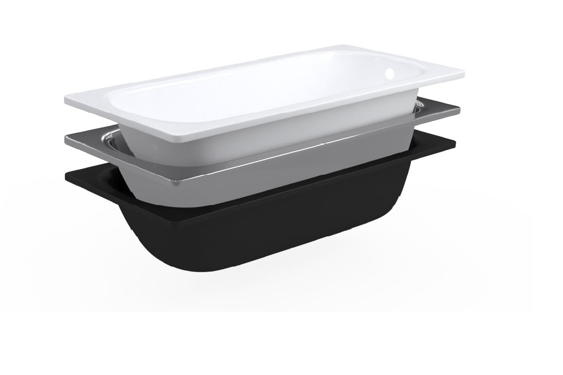 REIMAR Ванна стальная 170x70x40 cм. с опорной подставкой, без ранта, белая орхидея, ВИЗ