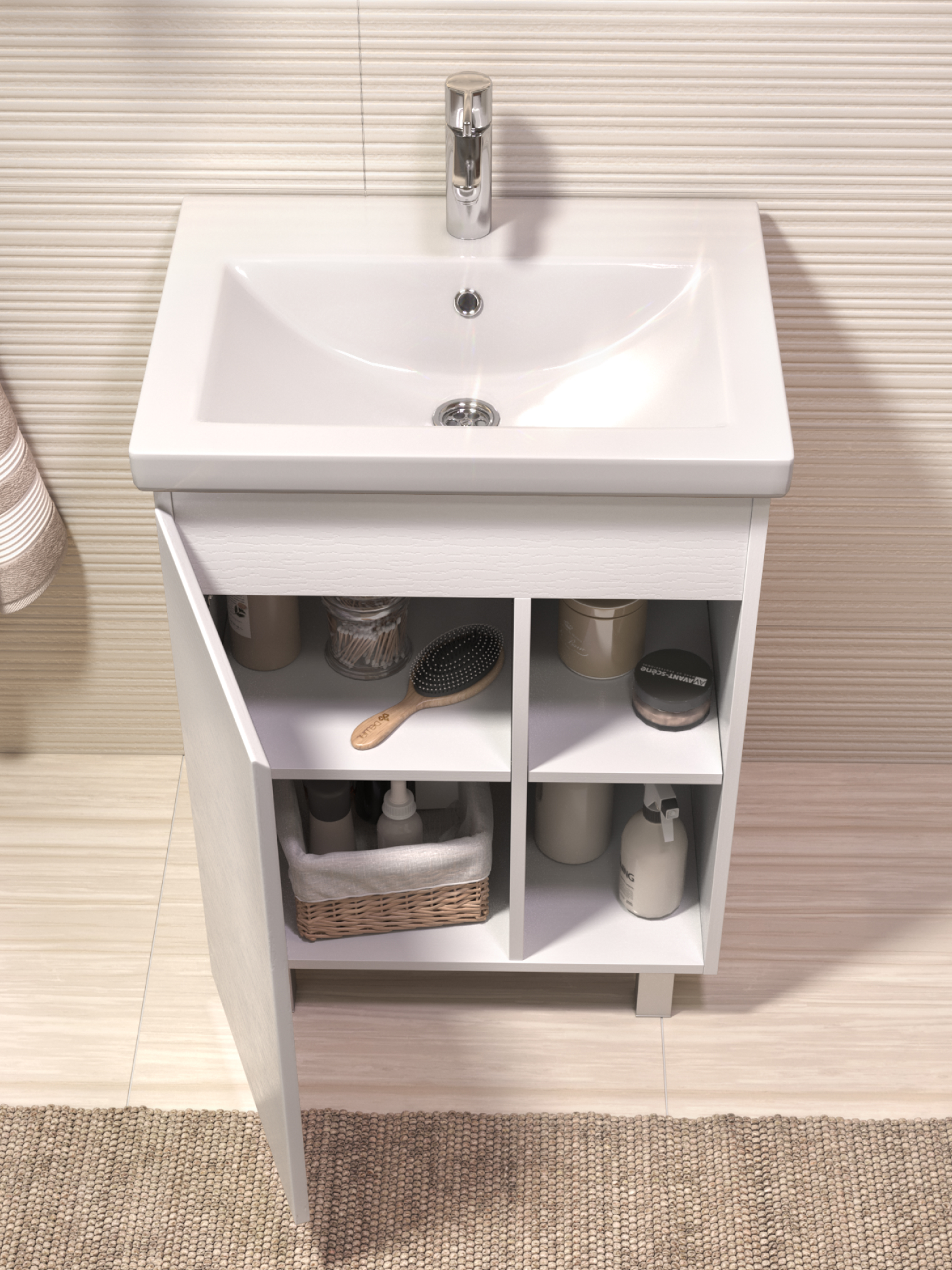 Тумба под раковину VIGO Milos 60 (Como) 316 белый