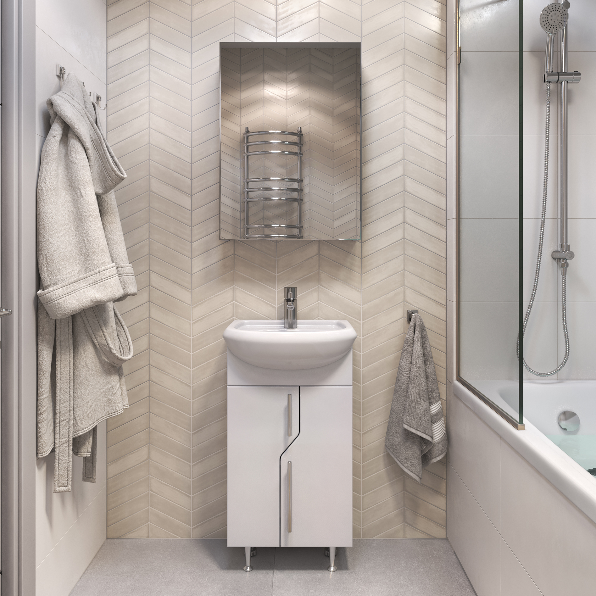 Зеркальный шкаф VIGO Grand 45 подвесной белый (zsh.GRA.45) Зеркальный шкаф VIGO Grand 45 подвесной белый (zsh.GRA.45)