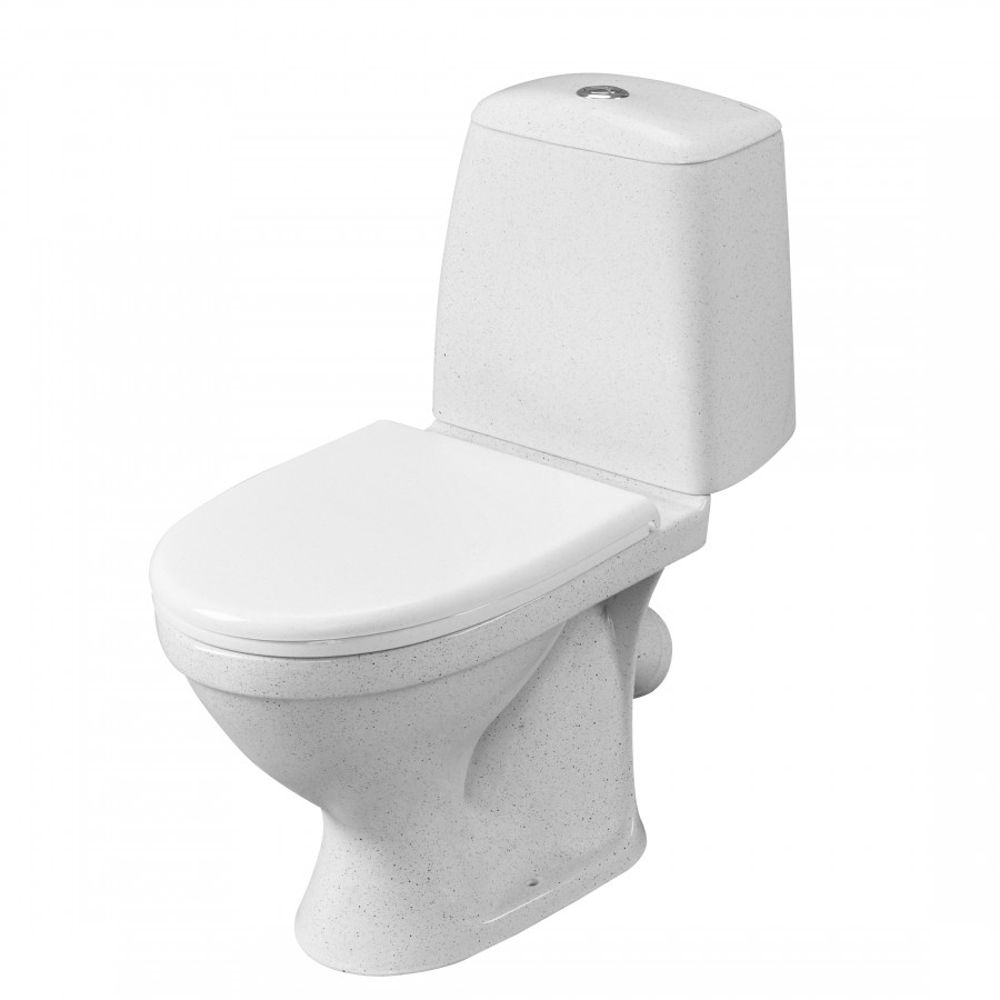 Унитаз-компакт "Соната" косой выпуск,1 сорт,с кнопочной арматурой и сиденьем,крап на белом ,SANTERI Унитаз-компакт "Соната" косой выпуск,1 сорт,с кнопочной арматурой и сиденьем,крап на белом ,SANTERI