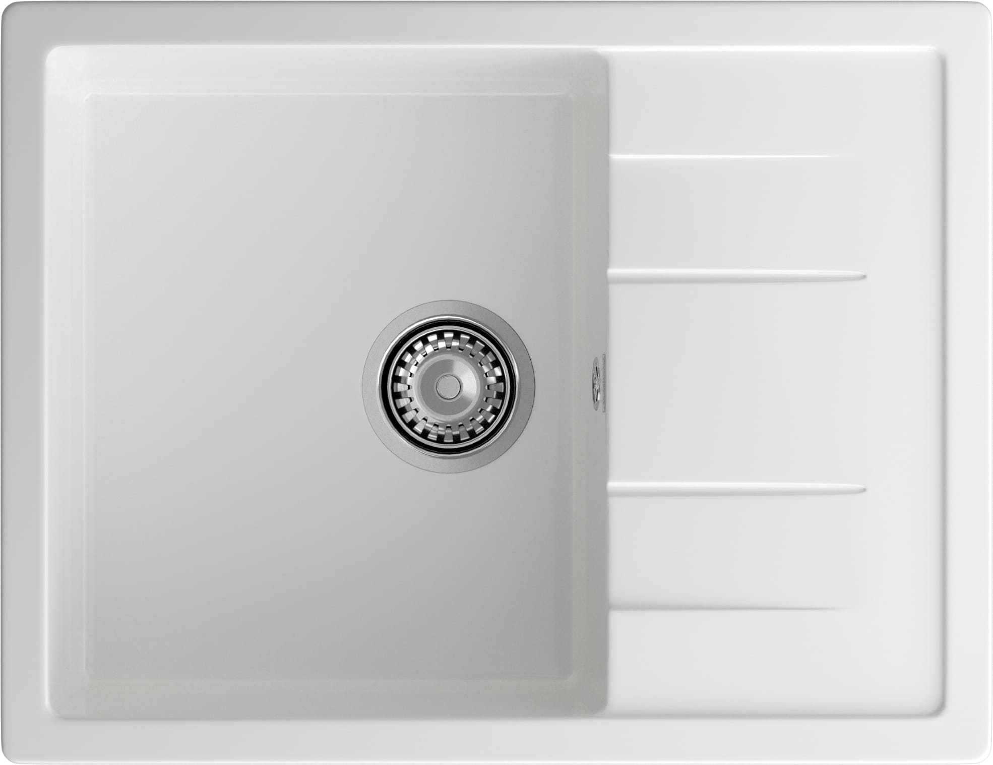 GRANFEST Мойка композит QUADRO GF-Q--650L чаша с крылом  650*500мм  иней  арт.GF- GRANFEST Мойка композит QUADRO GF-Q--650L чаша с крылом  650*500мм  иней  арт.GF-