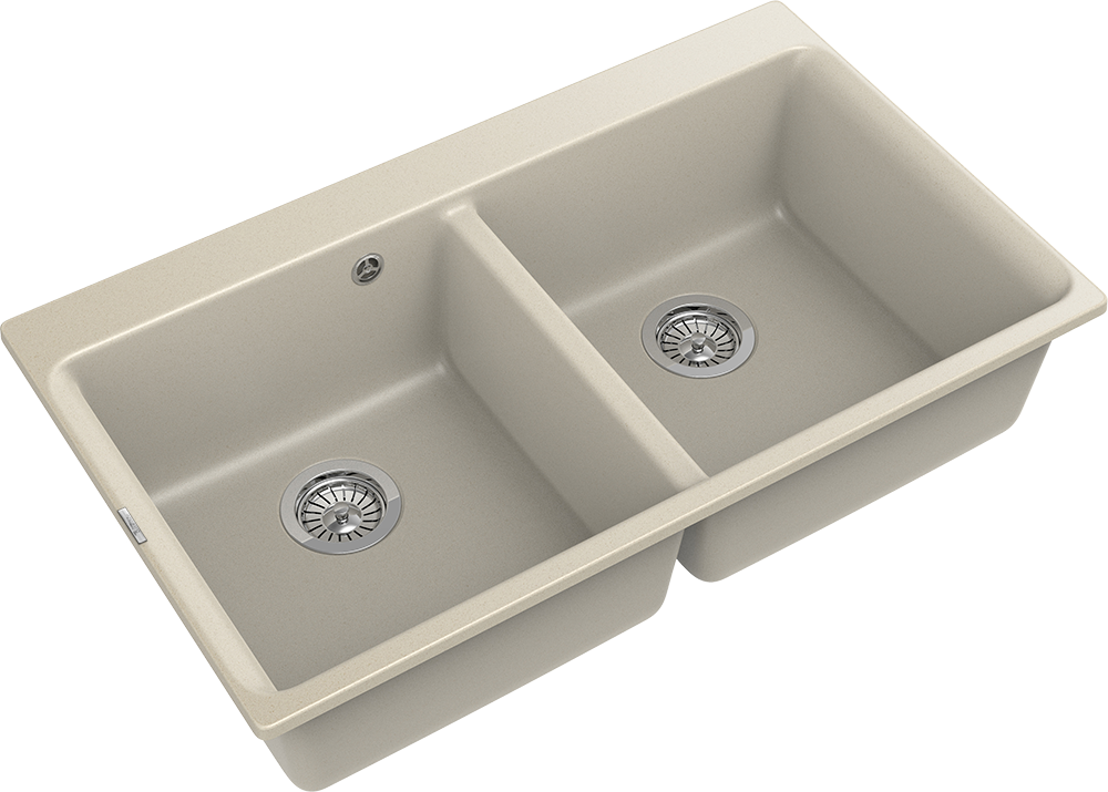 RIVELATO Мойка AXEL 90-2D  2-чаши 870*520мм beige scuro арт. RIVELATO Мойка AXEL 90-2D  2-чаши 870*520мм beige scuro арт.
