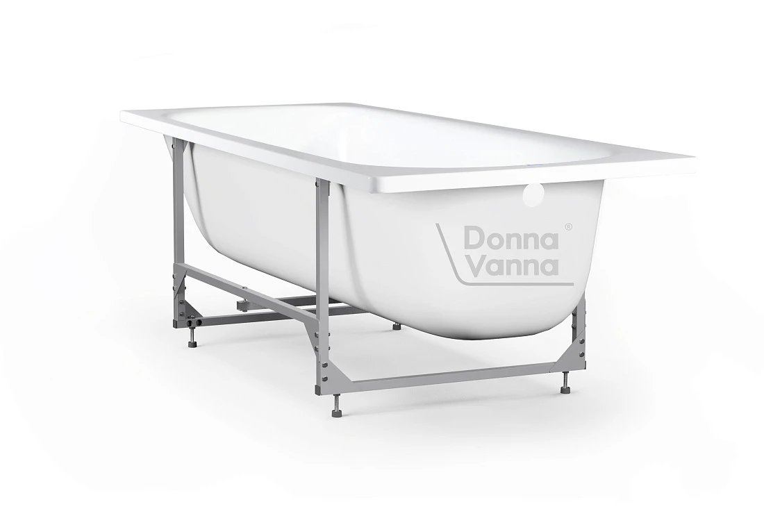 DONNA VANNA Ванна стальная 170x70x40 cм. с каркасной подставкой, без ранта, белая орхидея, ВИЗ DONNA VANNA Ванна стальная 170x70x40 cм. с каркасной подставкой, без ранта, белая орхидея, ВИЗ
