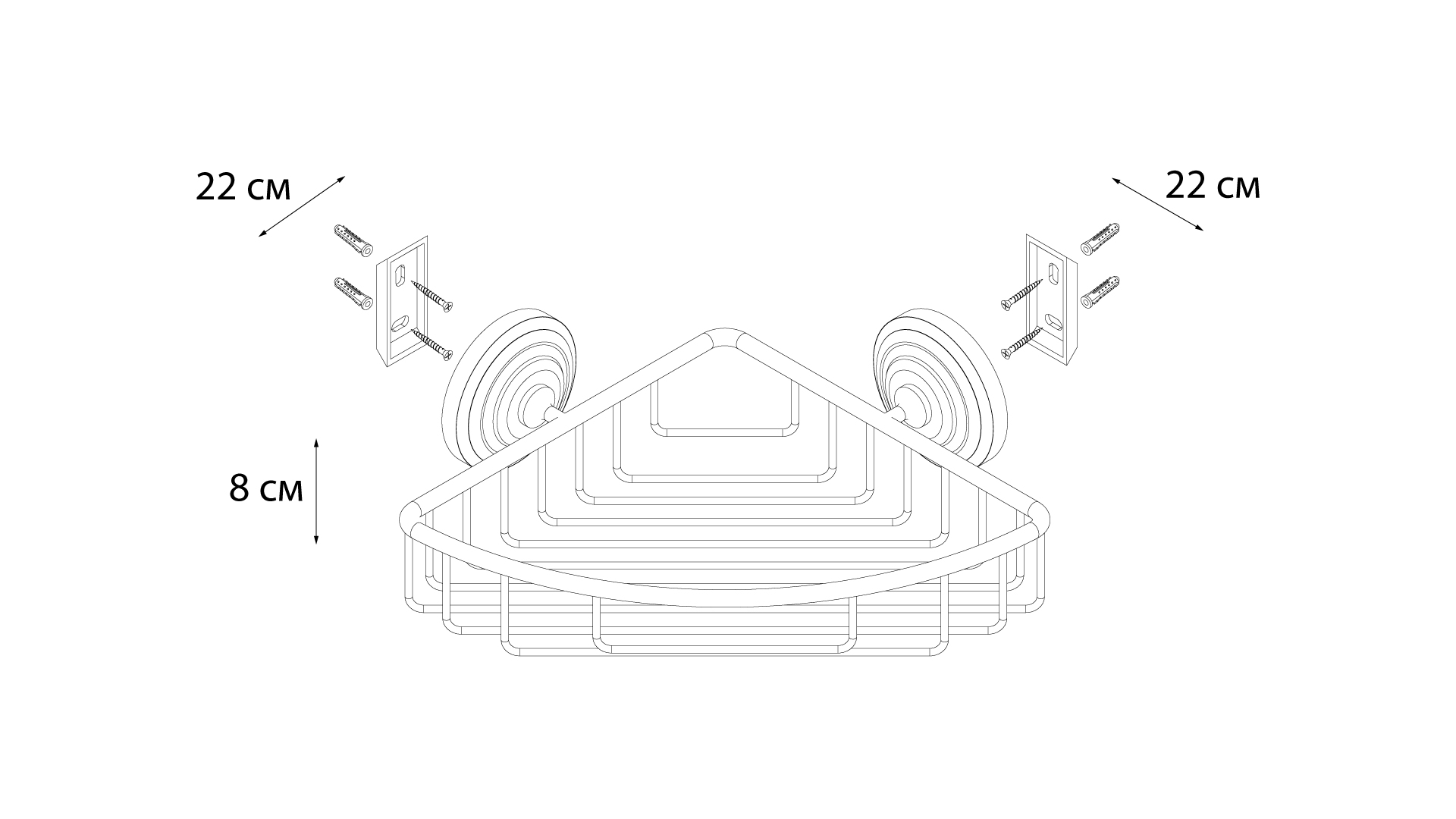 Мыльница решетка угловая FIXSEN Retro (FX-83809B) Мыльница решетка угловая FIXSEN Retro (FX-83809B)