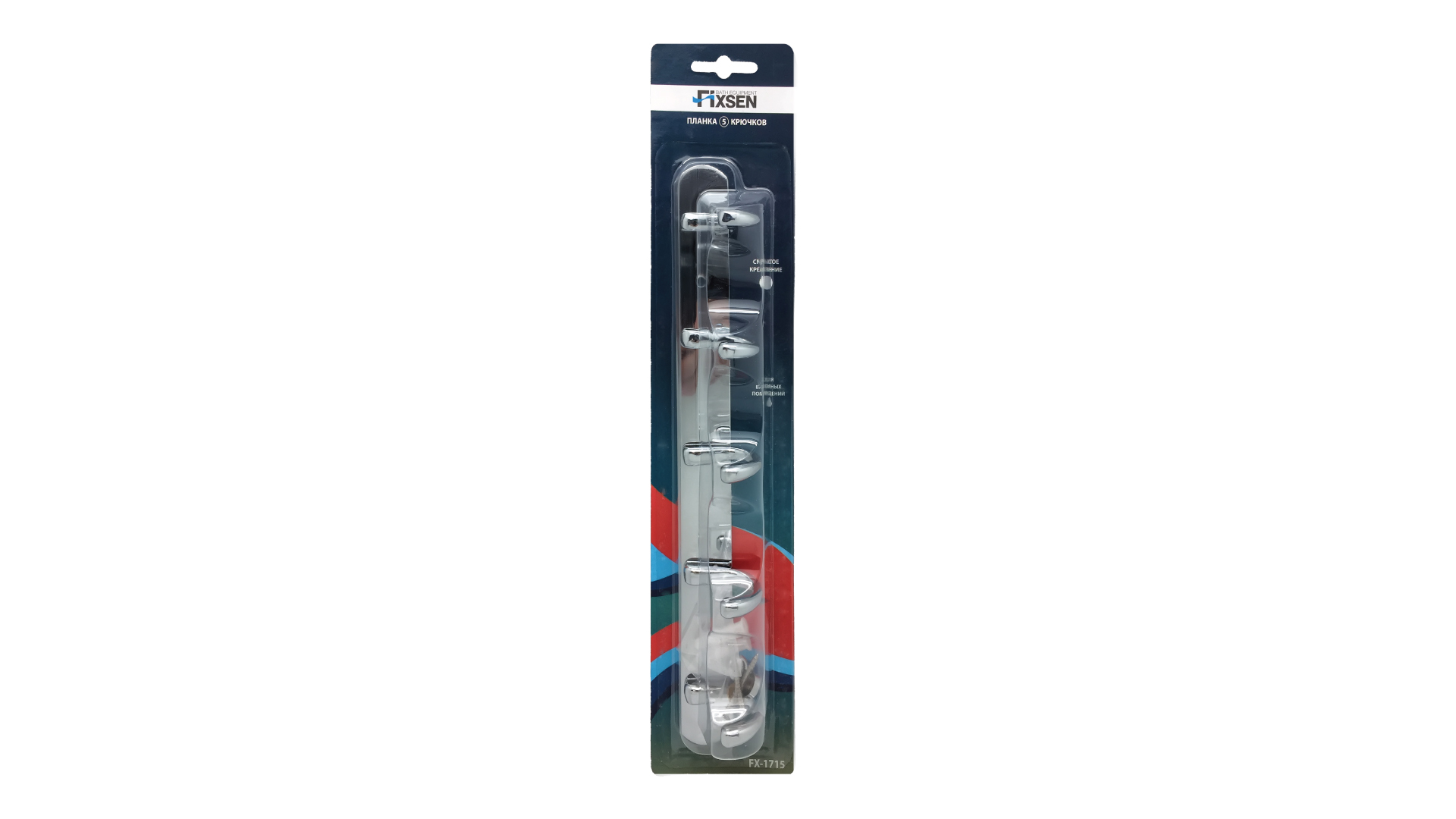 Планка 5 крючков Fixsen FX-1715 Планка 5 крючков Fixsen FX-1715