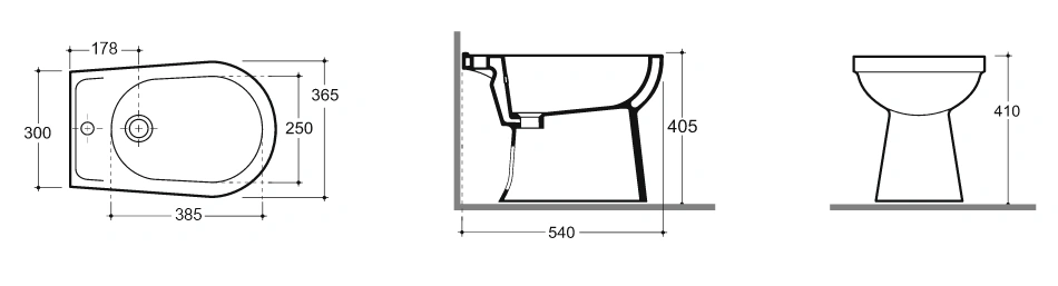 Биде КЕРАМИН ЛАГО белое CDB00022866 (4810531137542) Биде КЕРАМИН ЛАГО белое CDB00022866 (4810531137542)