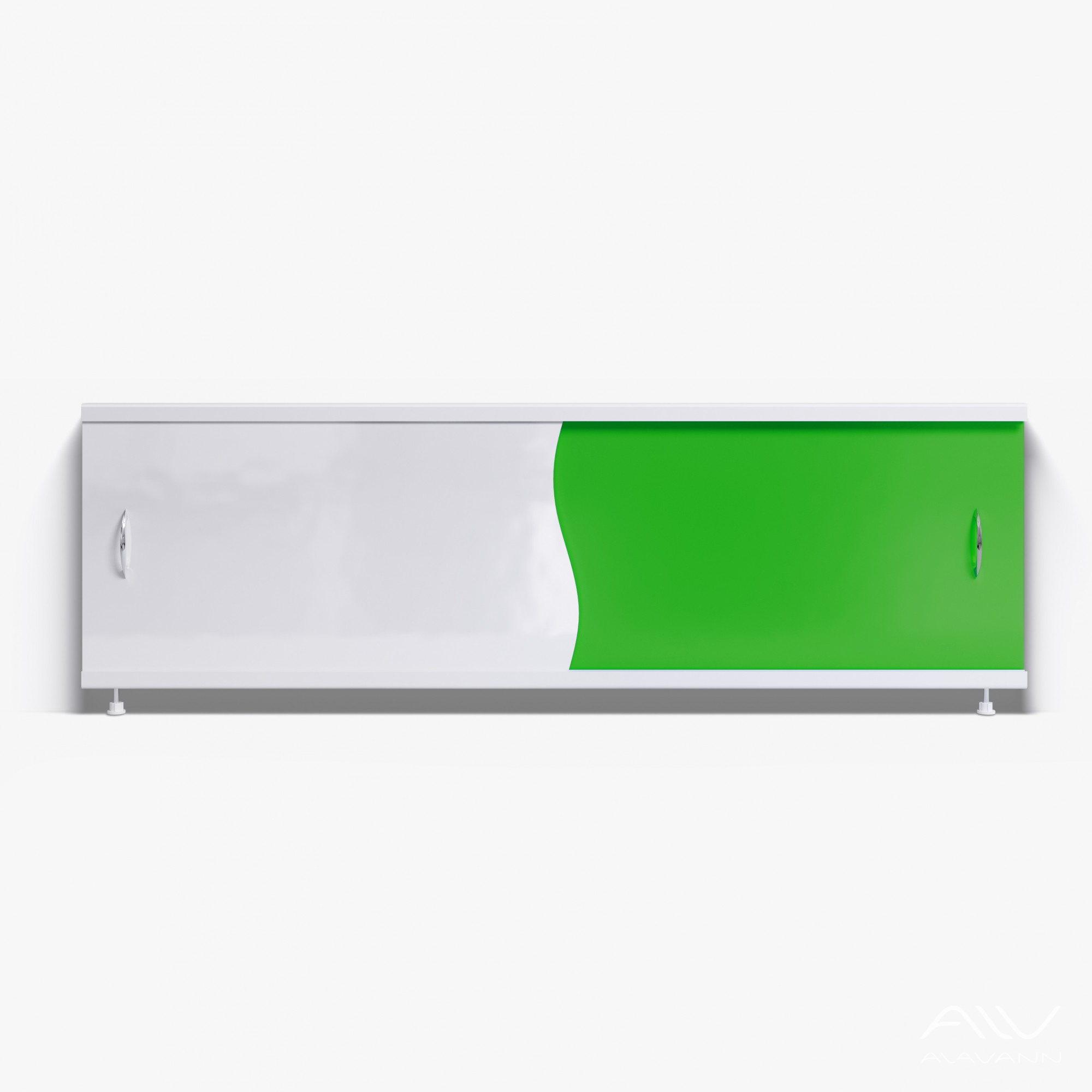 КОМБИ Экран для ванны 170 см, полистирол,(салатовый-P25), ALAVANN