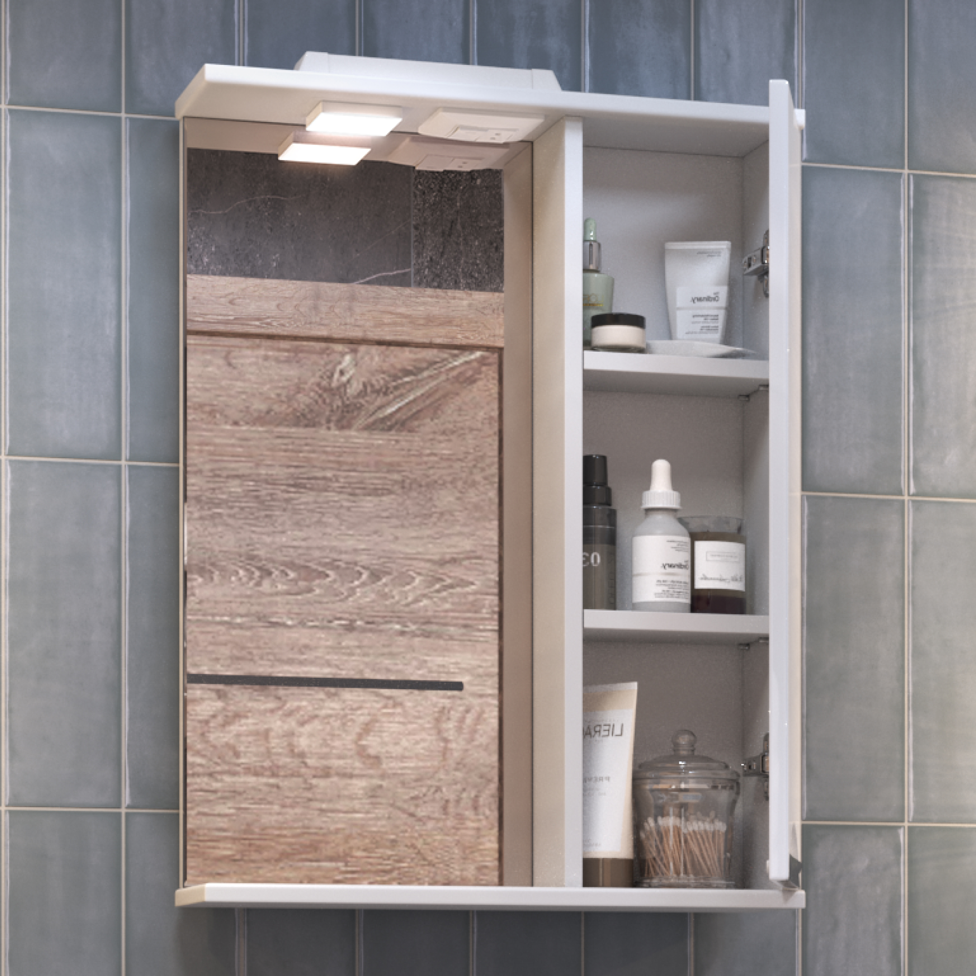 Зеркало со шкафом VIGO Callao 50 подвесное белый (z.CAL.50.R.El) Зеркало со шкафом VIGO Callao 50 подвесное белый (z.CAL.50.R.El)