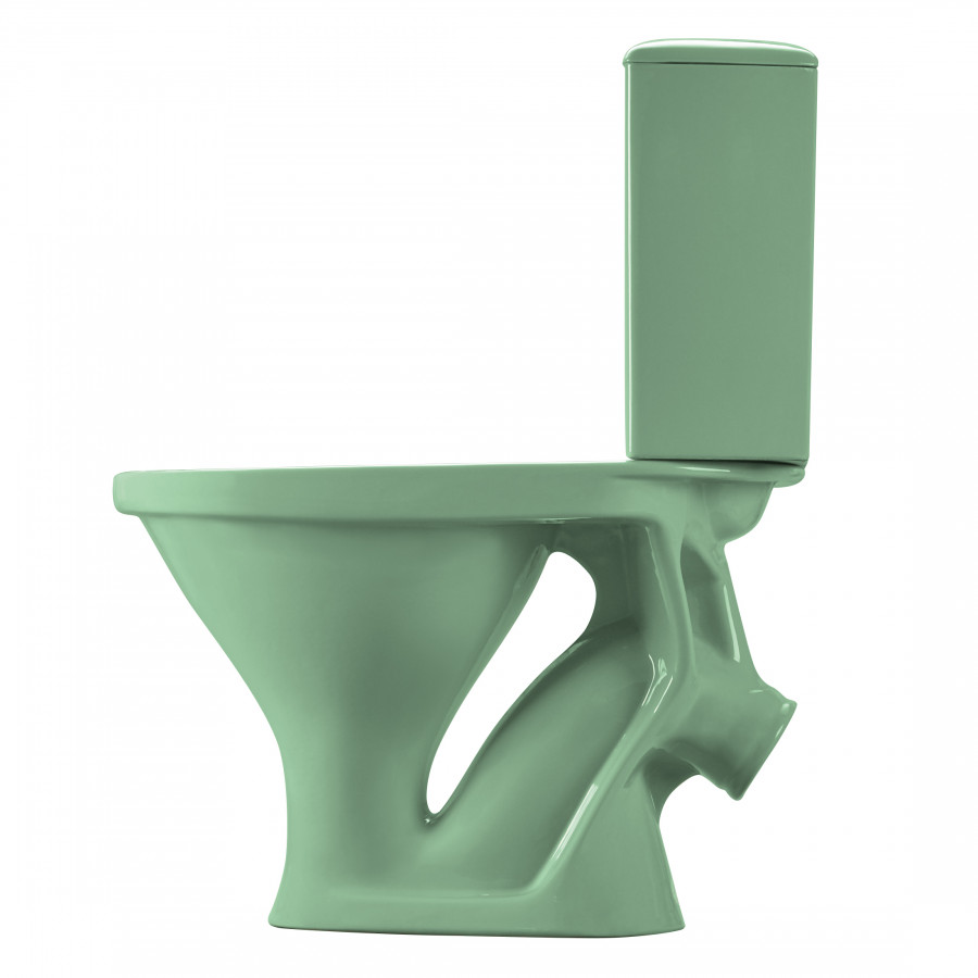 Унитаз-компакт "Вест" косой выпуск, с кнопочной арматурой и сиденьем, салатовый SANTERI Унитаз-компакт "Вест" косой выпуск, с кнопочной арматурой и сиденьем, салатовый SANTERI