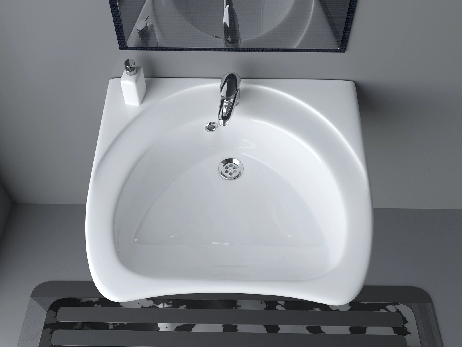 Раковина КЕРАМИН ИНКЛЮЖН 65 белый глянец CDB00022846 (4810531133827)