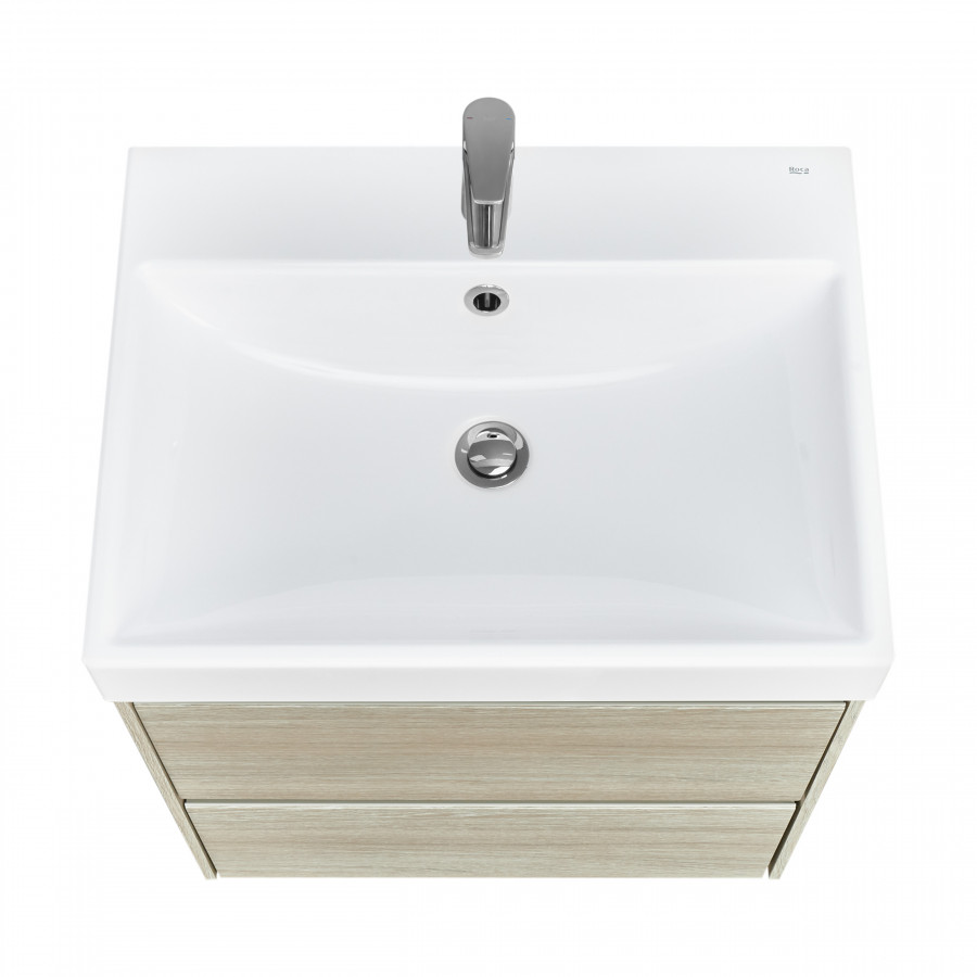 ONA Модуль для раковины 600 мм, 585x450x565 мм, с 2 ящиками, светлый дуб, ROCA