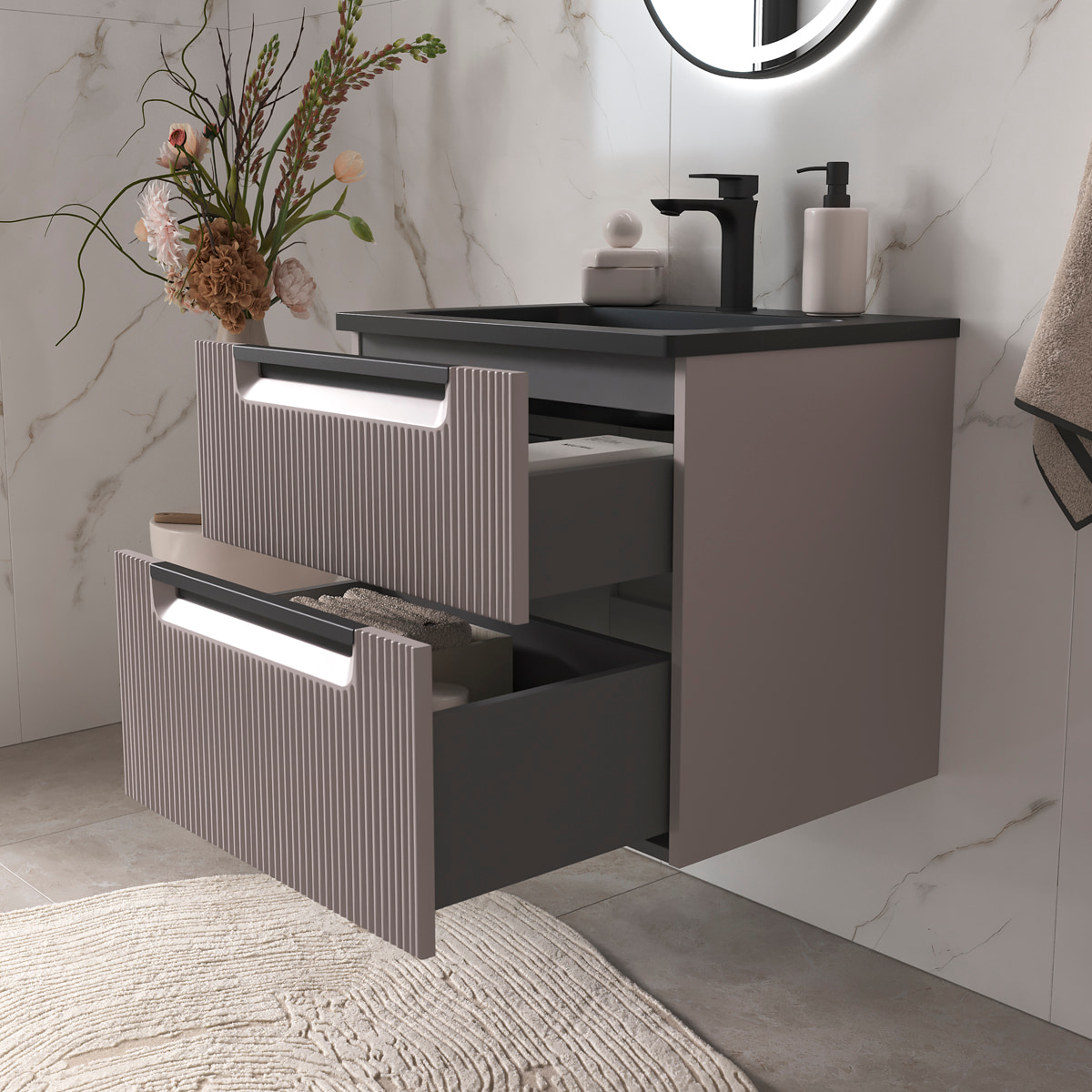 Тумба подвесная EQUIL Астер 60.2Я/Aster 60.2Y Амаретти (Палермо)