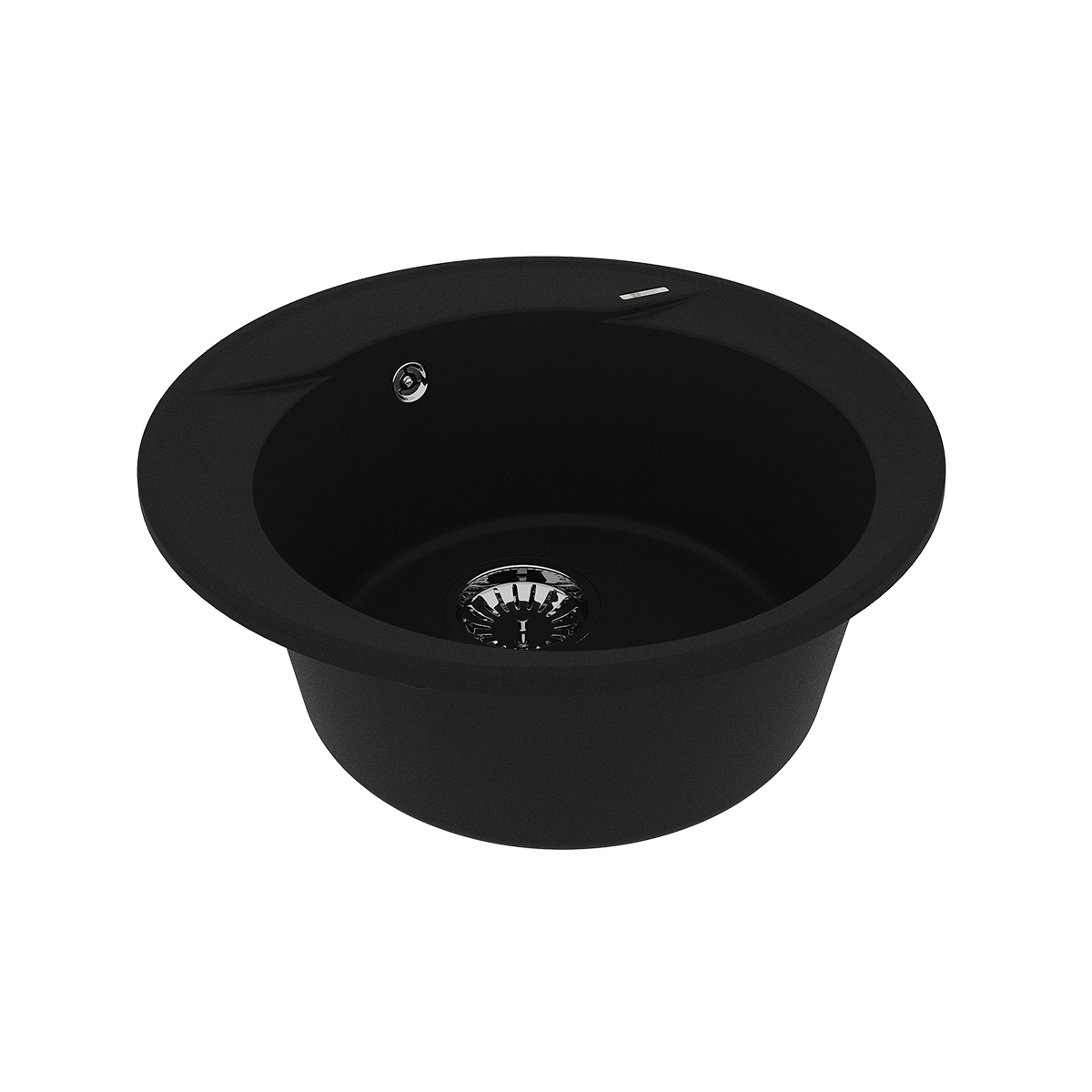 Кухонная мойка Lemark SULA 500 врезная круглая из кварцгранита, Антрацит Кухонная мойка Lemark SULA 500 врезная круглая из кварцгранита, Антрацит