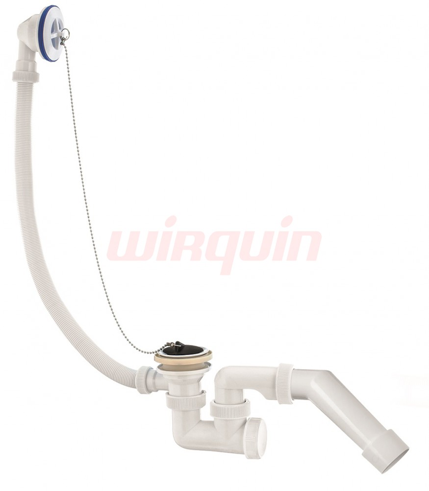 Сифон "Универсал" для ванн 1½ х 40 мм с пластиковыми чашками, перелив L500 мм, с гофротрубой L800 мм
