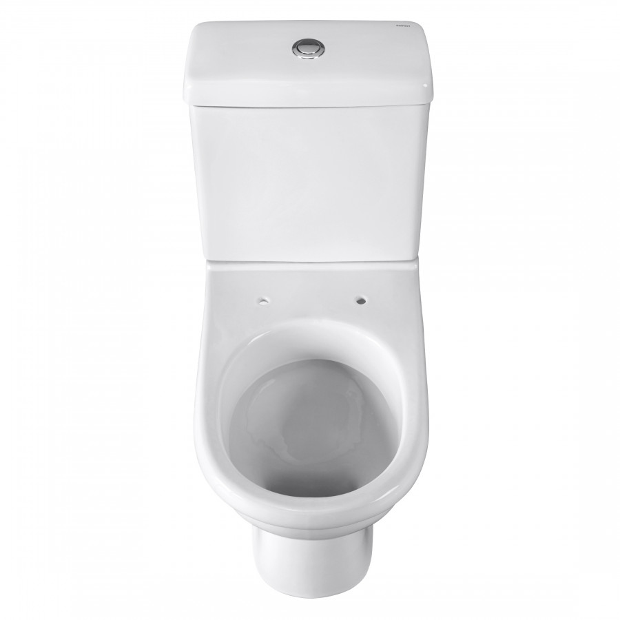 Унитаз-компакт "Визит" косой выпуск, с 1-режимной кнопочной арматурой  и сиденьем п/п "Уклад". SANTE