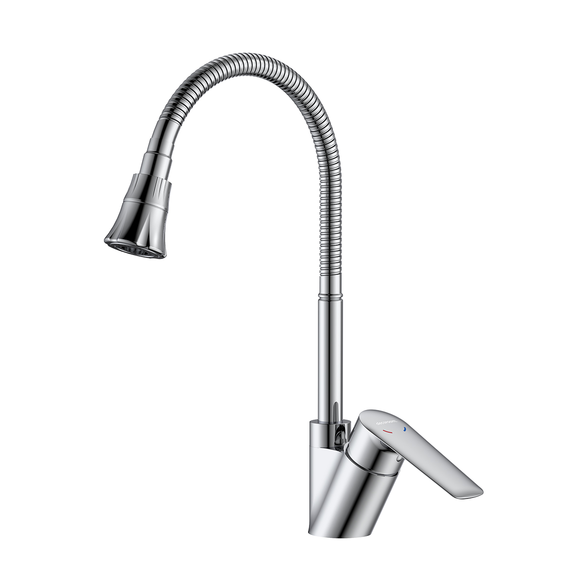 Смеситель DECOROOM DR27024 для кухни с гибким поворотным изливом