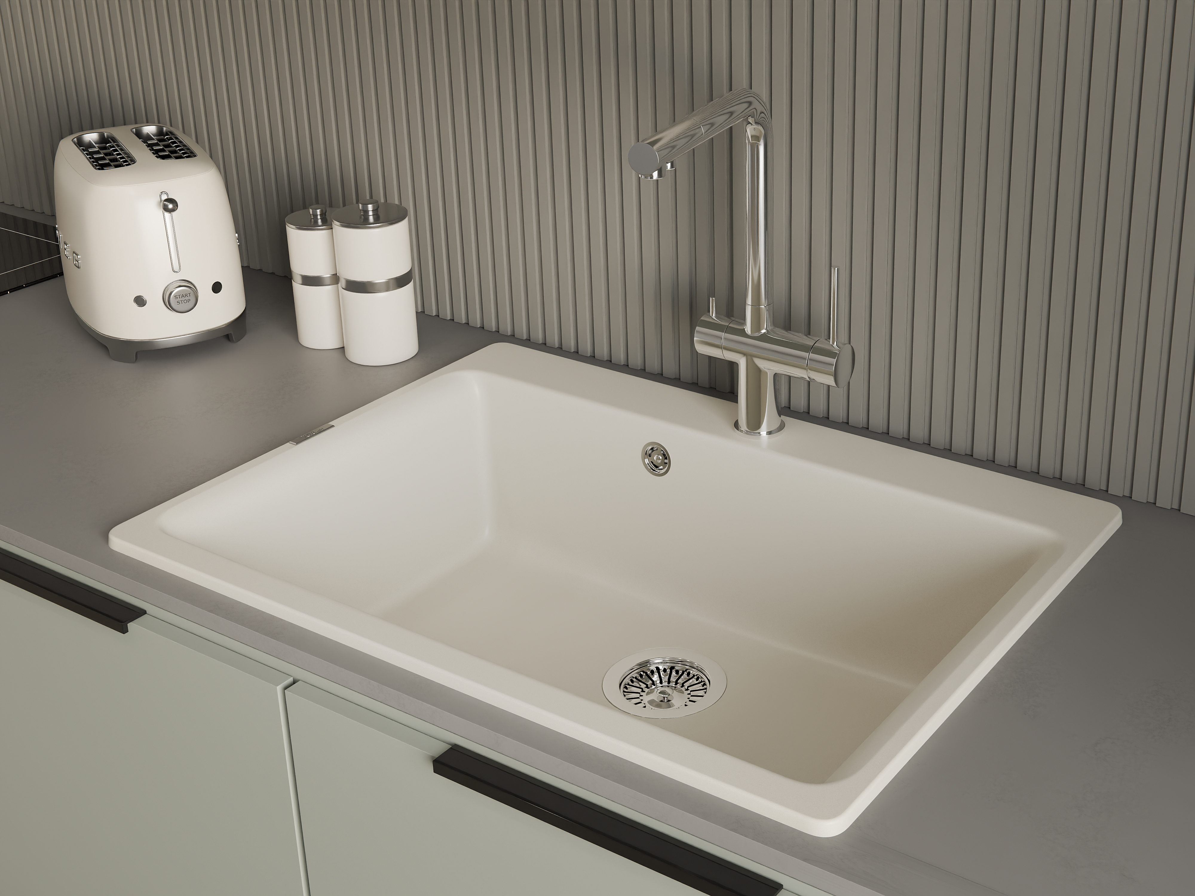 RIVELATO Мойка AXEL 70  1-чаша 730*520мм beige scuro арт.
