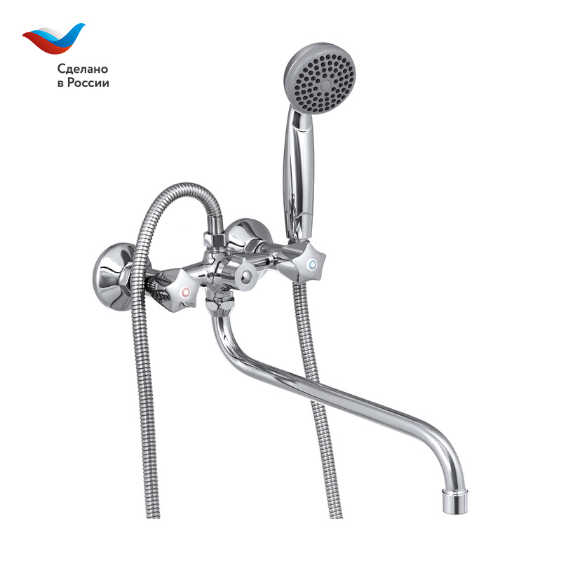 ГОРОД Смеситель для ванны универсальный, двуручный, СЛАВЕН, Е31