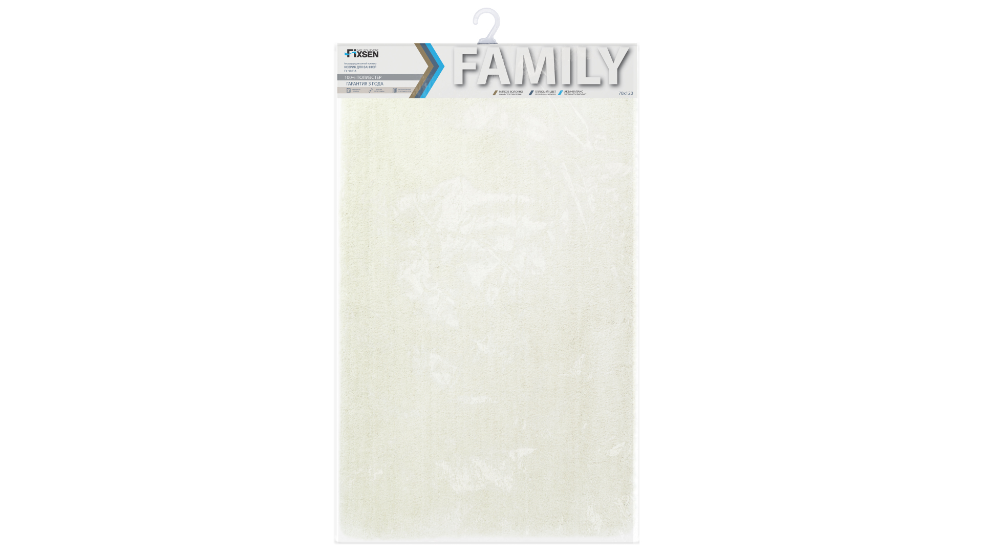 Коврик для ванной Fixsen Family, бежевый, 1-ый (70х120) FX-9003A Коврик для ванной Fixsen Family, бежевый, 1-ый (70х120) FX-9003A