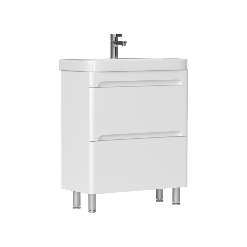 Тумба EQUIL Nice 70 напольная 2 ящ. белая (под раковину 9595-70) Тумба EQUIL Nice 70 напольная 2 ящ. белая (под раковину 9595-70)