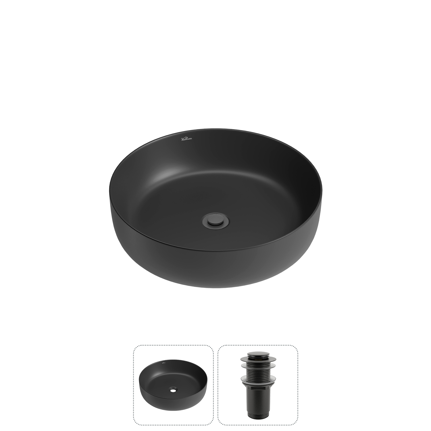 Накладная раковина для ванной комнаты Wellsee Belle Spa 3.0 20212650R в наборе 2 в 1: раковина матов