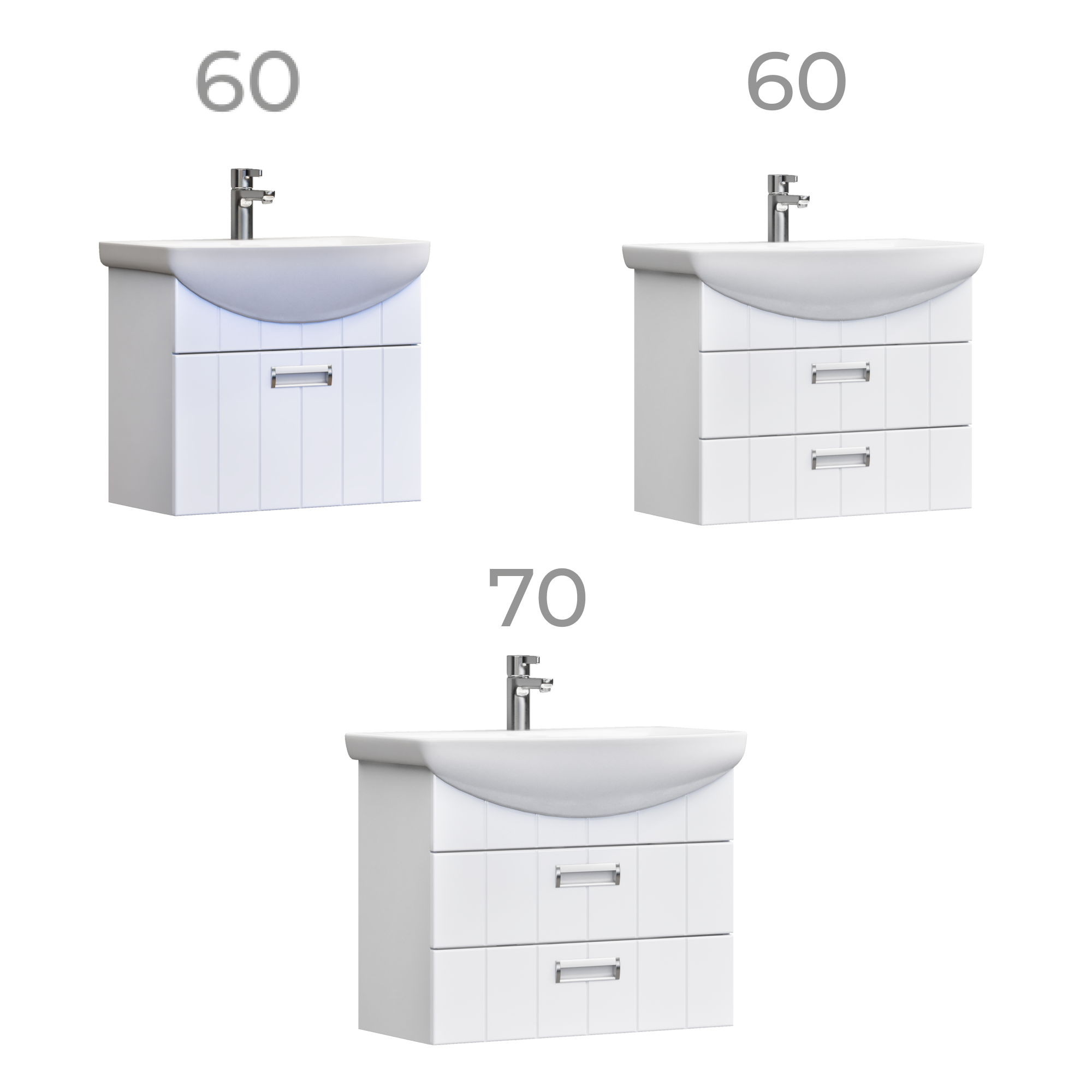 Тумба под раковину VIGO Diana 60 подвесная белый (tp.DIA.BAL.60.2Y)