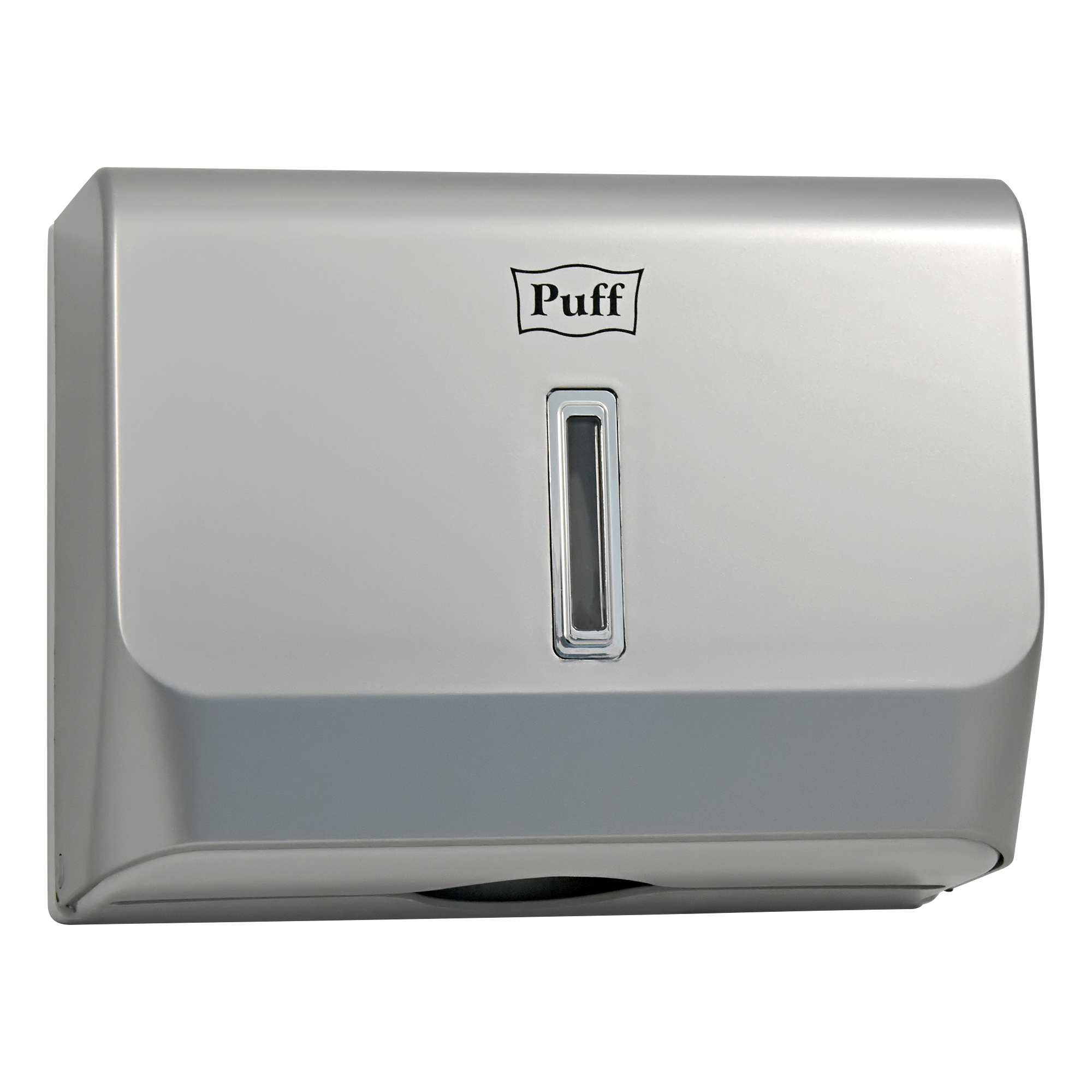 Диспенсер бумажных полотенец Puff-5130S, хром, с замком, ABS-пластик