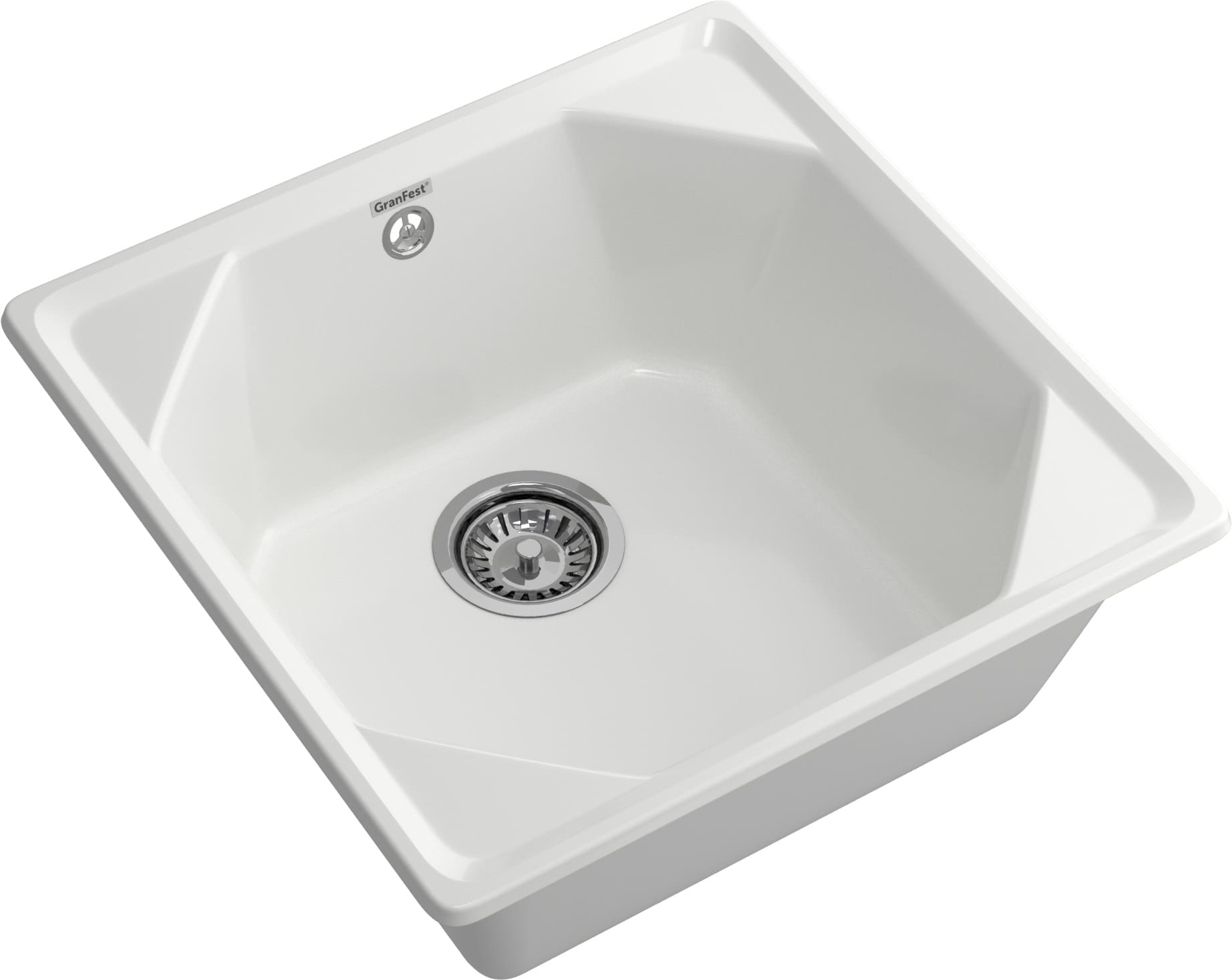 GRANFEST Мойка композит UNIQUE, GF-U-500, 1-чаша 500*500, иней GRANFEST Мойка композит UNIQUE, GF-U-500, 1-чаша 500*500, иней