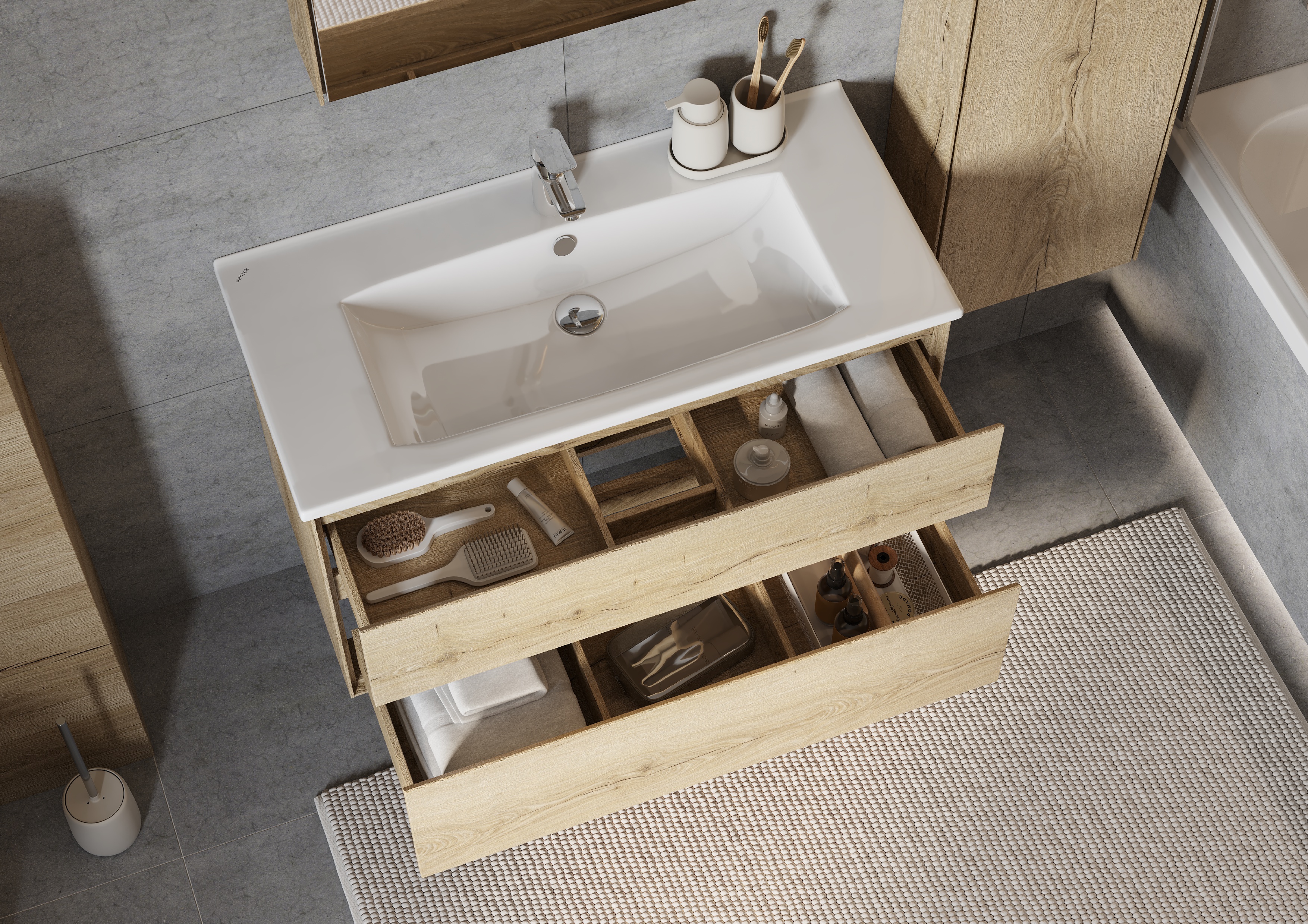 Раковина SANTEK Элина 100 мебельная белый (WH501627) Раковина SANTEK Элина 100 мебельная белый (WH501627)