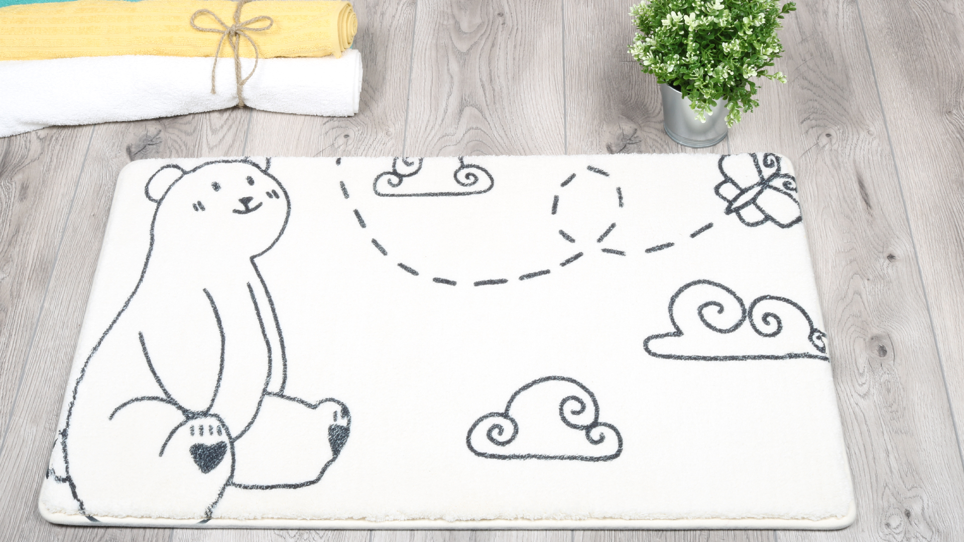 Коврик для ванной Fixsen Teddy Air 1-ый FX-6001T, белый, 50х80см