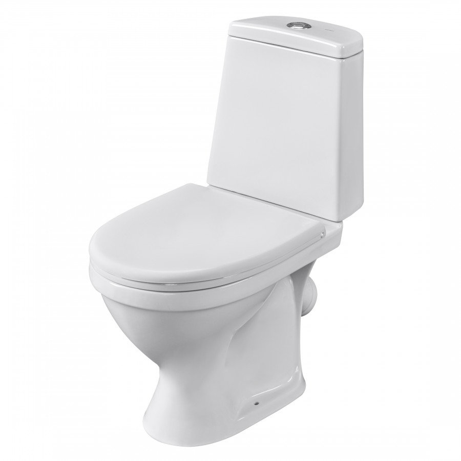 Унитаз-компакт "Прайм", косой выпуск, с 2-режимной кнопочной арматурой и сиденьем полипропилен. SANT Унитаз-компакт "Прайм", косой выпуск, с 2-режимной кнопочной арматурой и сиденьем полипропилен. SANT
