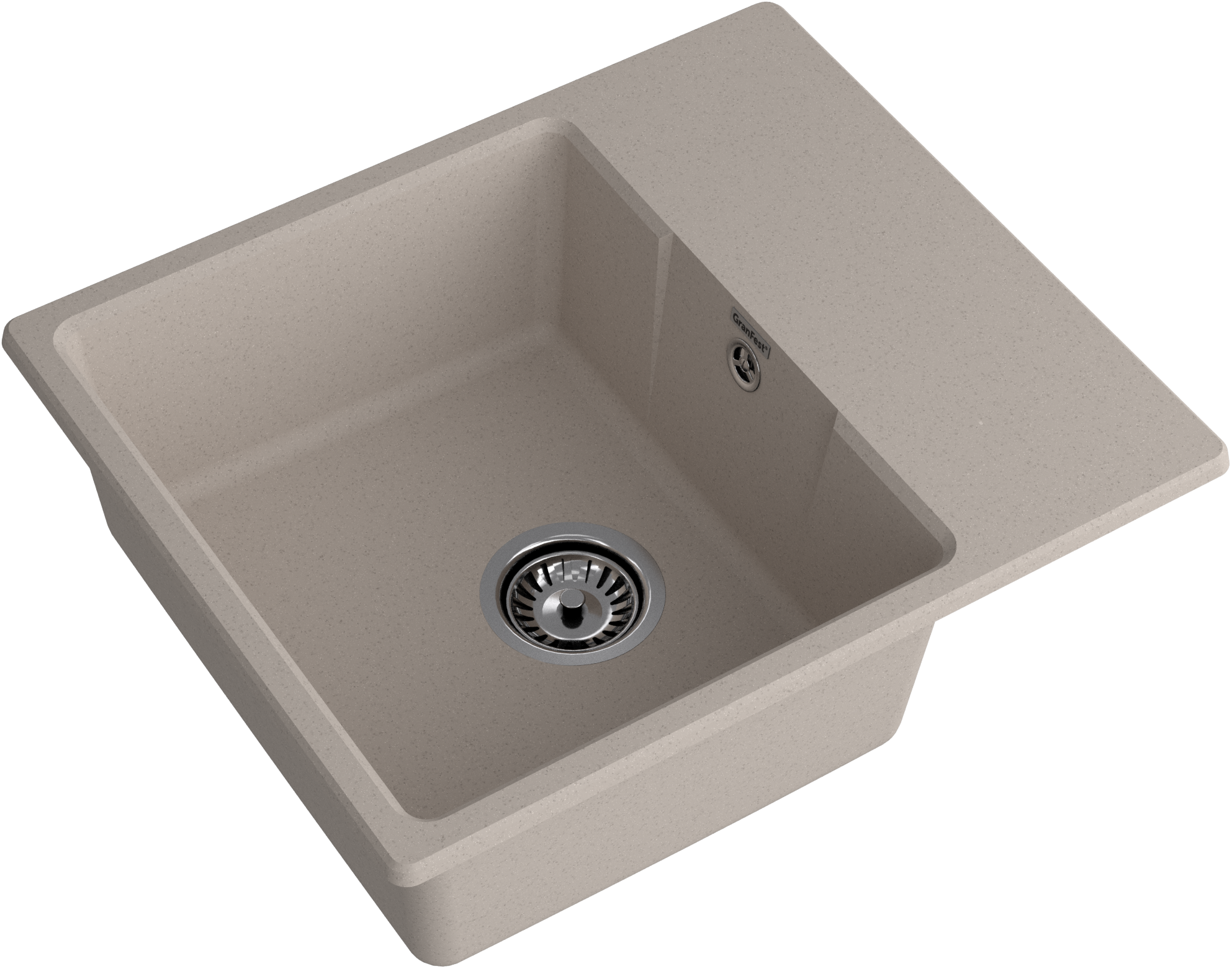 GRANFEST Мойка URBAN 658L  1-чаша+крыло 580*490мм песочный арт.GF-UR- GRANFEST Мойка URBAN 658L  1-чаша+крыло 580*490мм песочный арт.GF-UR-