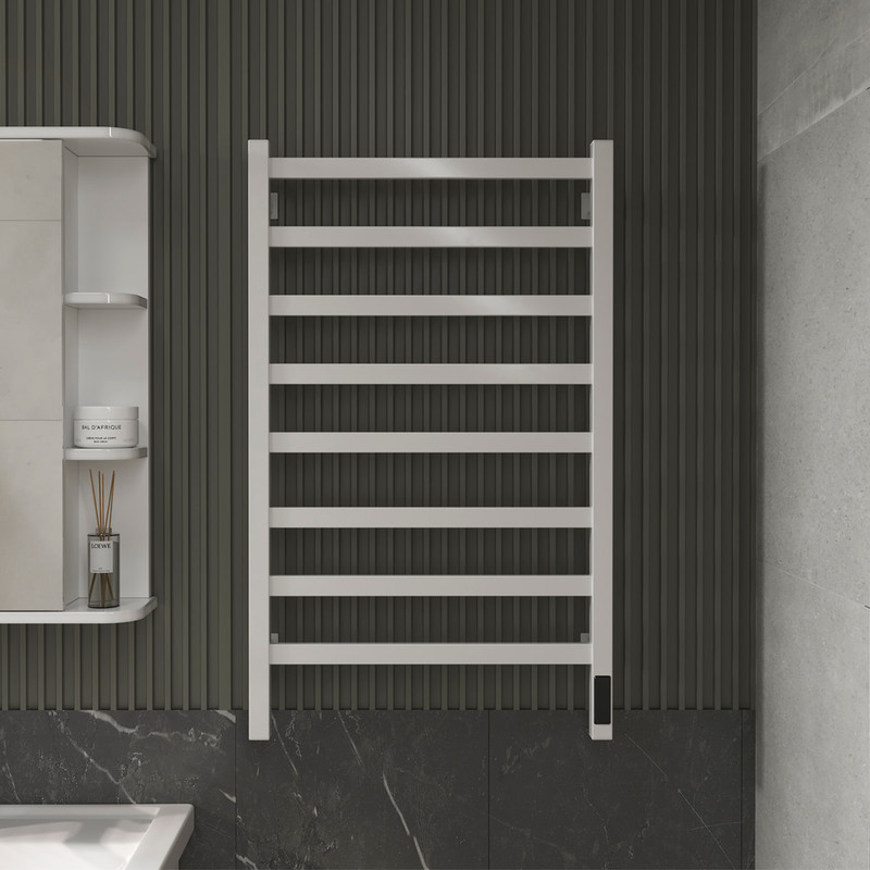 Полотенцесушитель электрический VOLNA СМАРТВОРМ 530х870 белый, сенсорный терморегулятор, 8 перекладин (psSW.08-14)